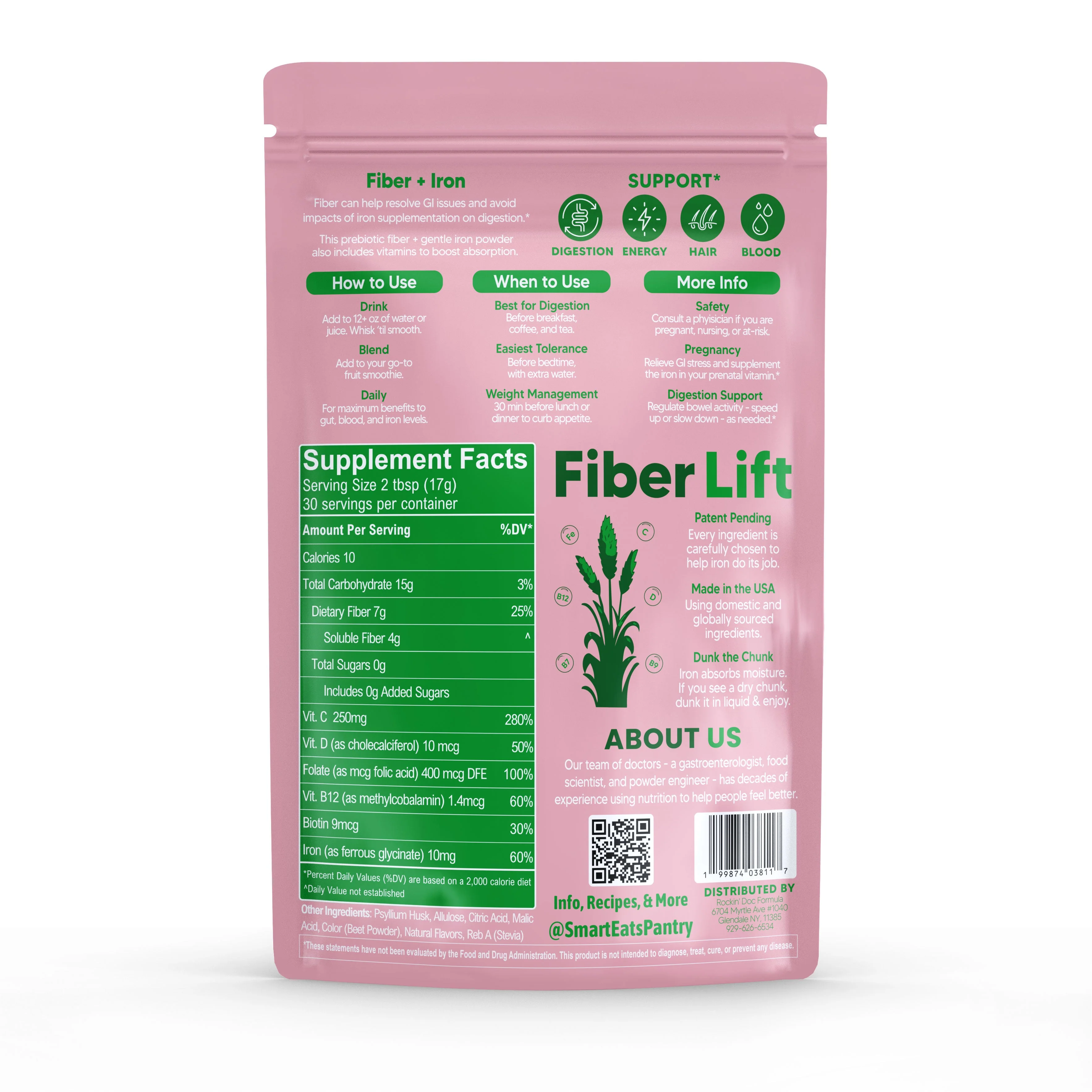 Iron Prebiotic Fiber Powder - Fruit Punch Sugar Free - Image 5