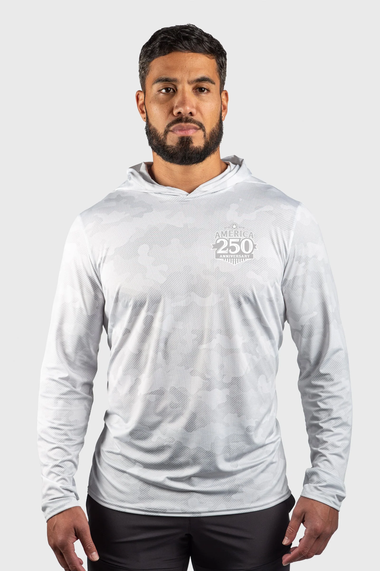 Performance Mesh White Out Hoodie - 250th