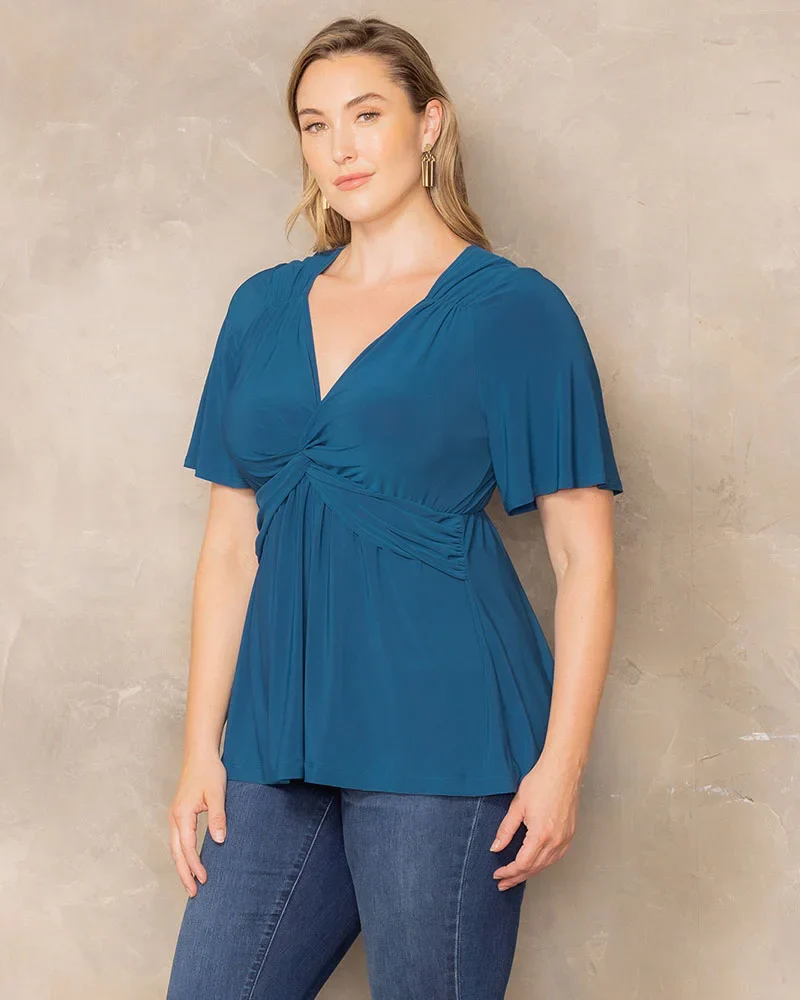 Plus Size Abby Twist Front Blouse - Image 15