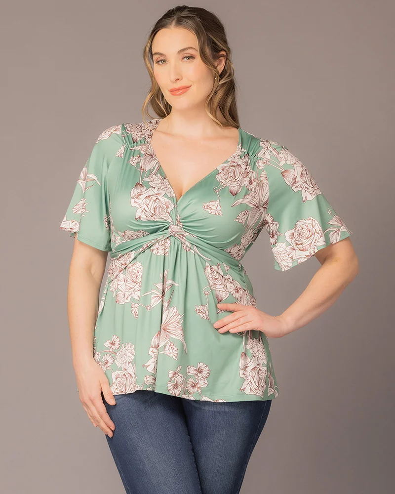 Plus Size Abby Twist Front Blouse - Image 20