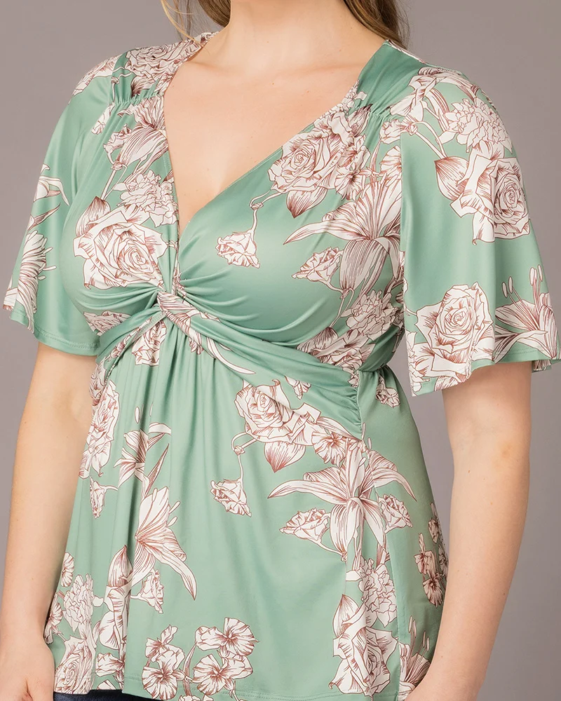 Plus Size Abby Twist Front Blouse - Image 23