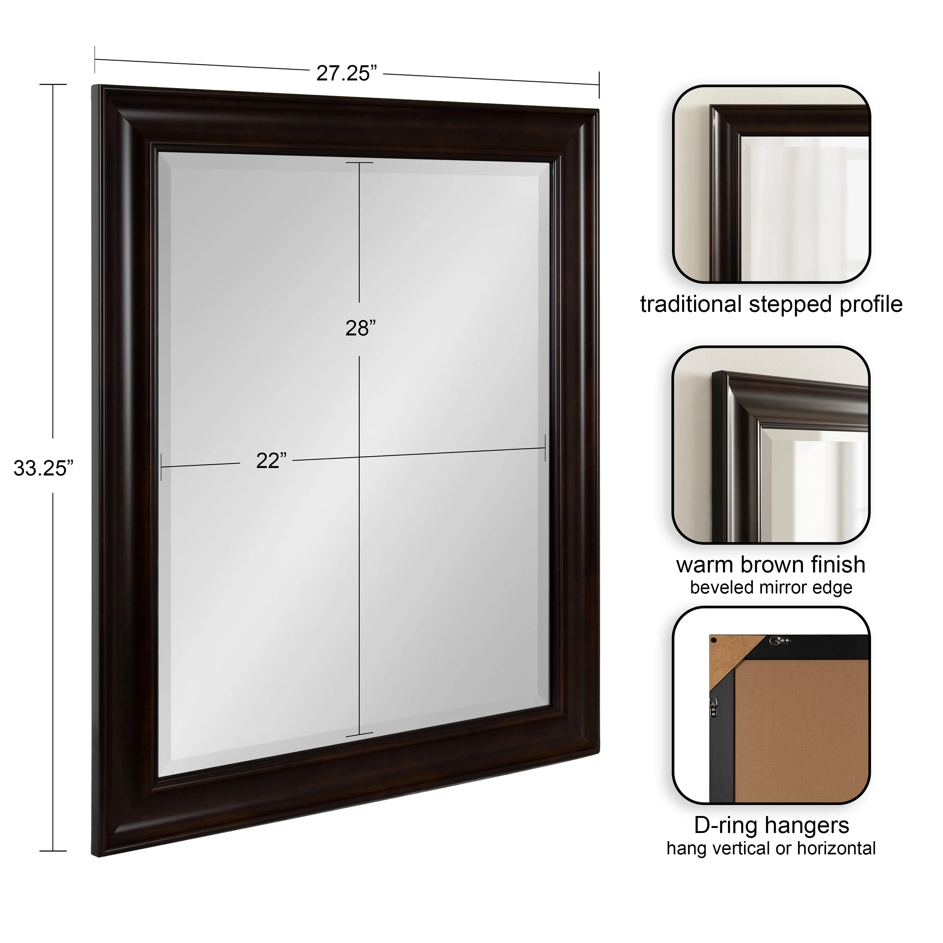 Aberdeen Rectangle Bathroom Wall Mirror - Image 17