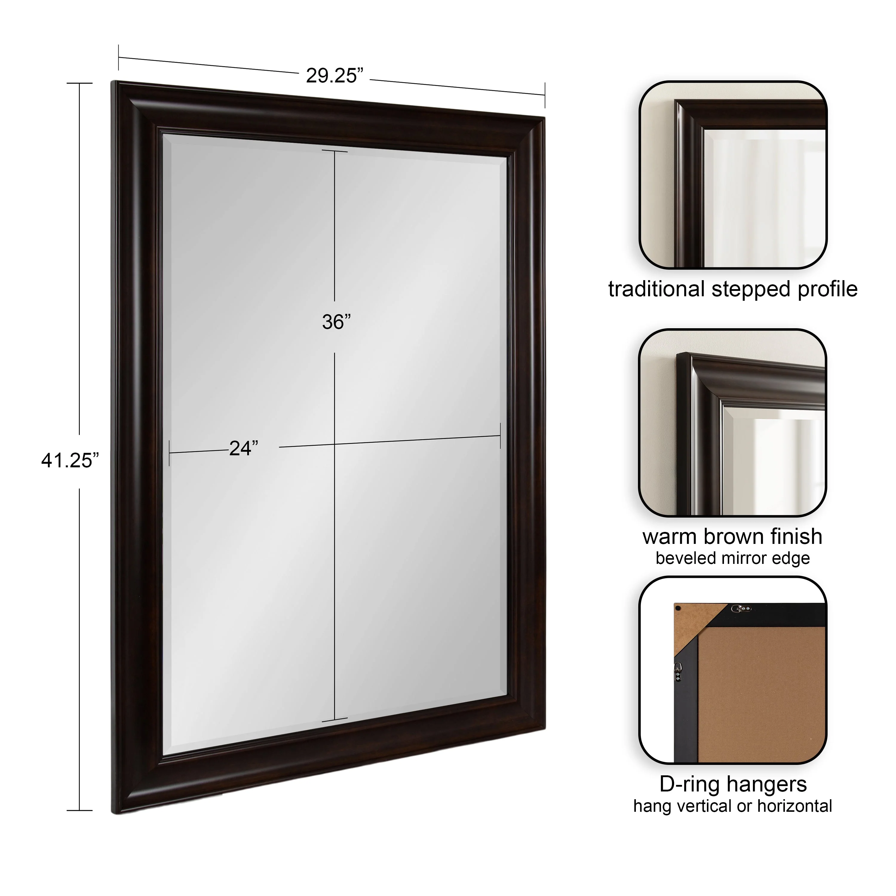 Aberdeen Rectangle Bathroom Wall Mirror - Image 2