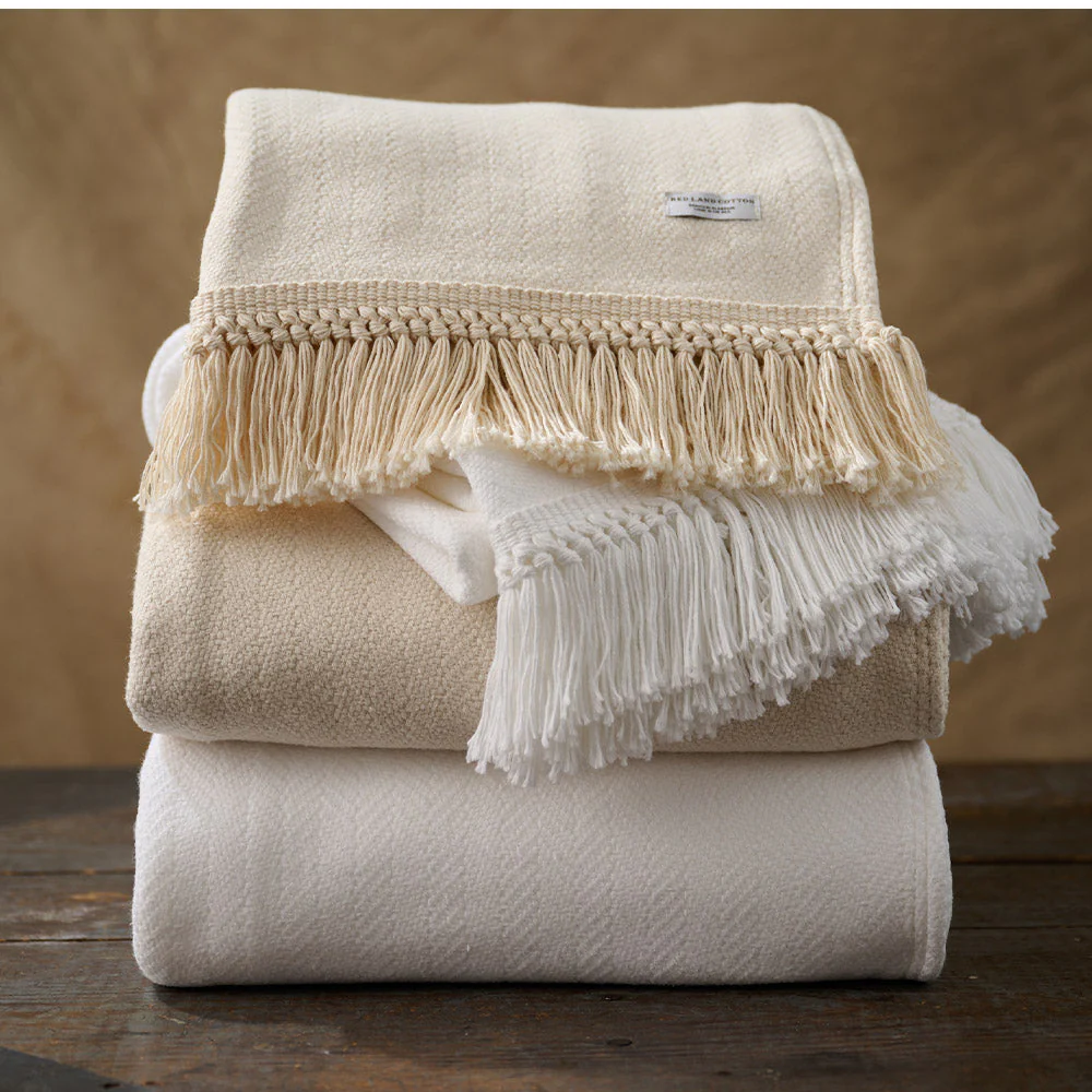 100% Cotton Fringed Throw Blanket - 50 x 72 In - Image 5