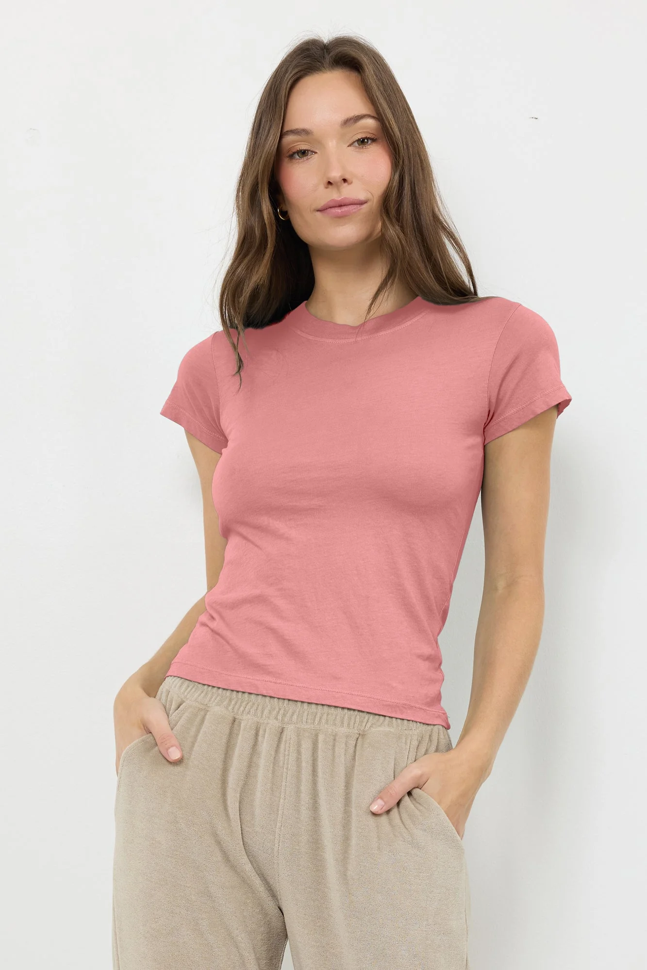 Basic Capped Sleeve Baby Cotton Tee - Image 21