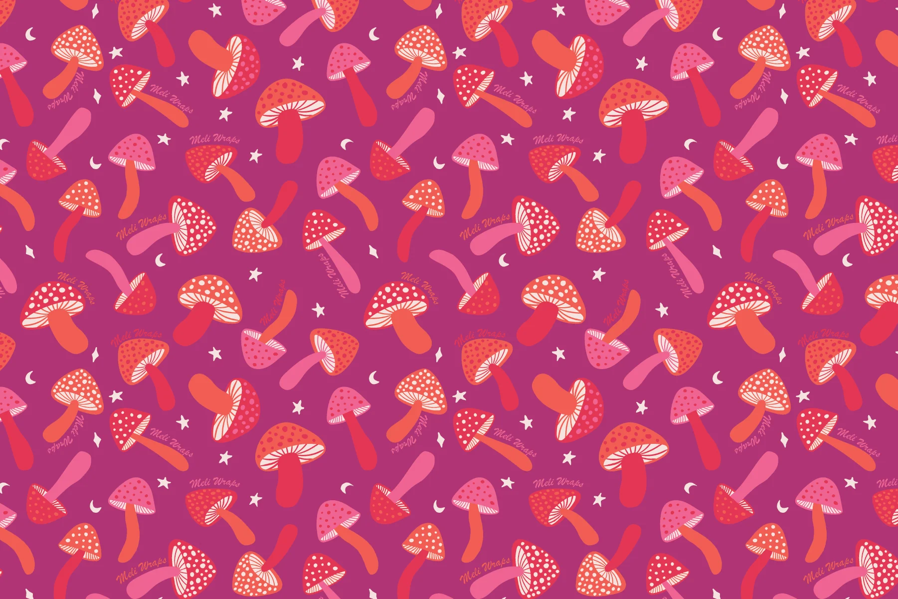 Beeswax Food Wrap - Purple Mushroom Print - Image 2