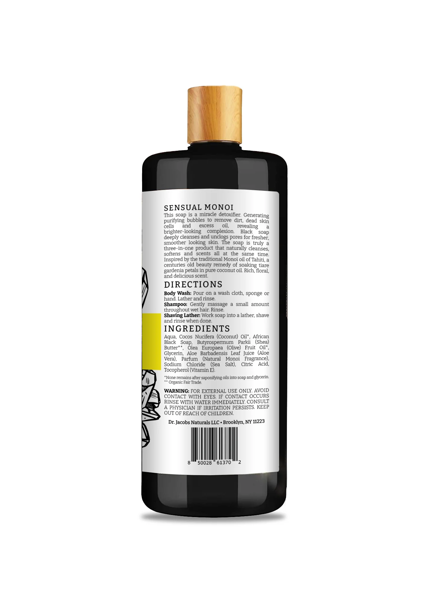 Black Soap Detoxifying Cleanser - Monoi Scent - Image 4