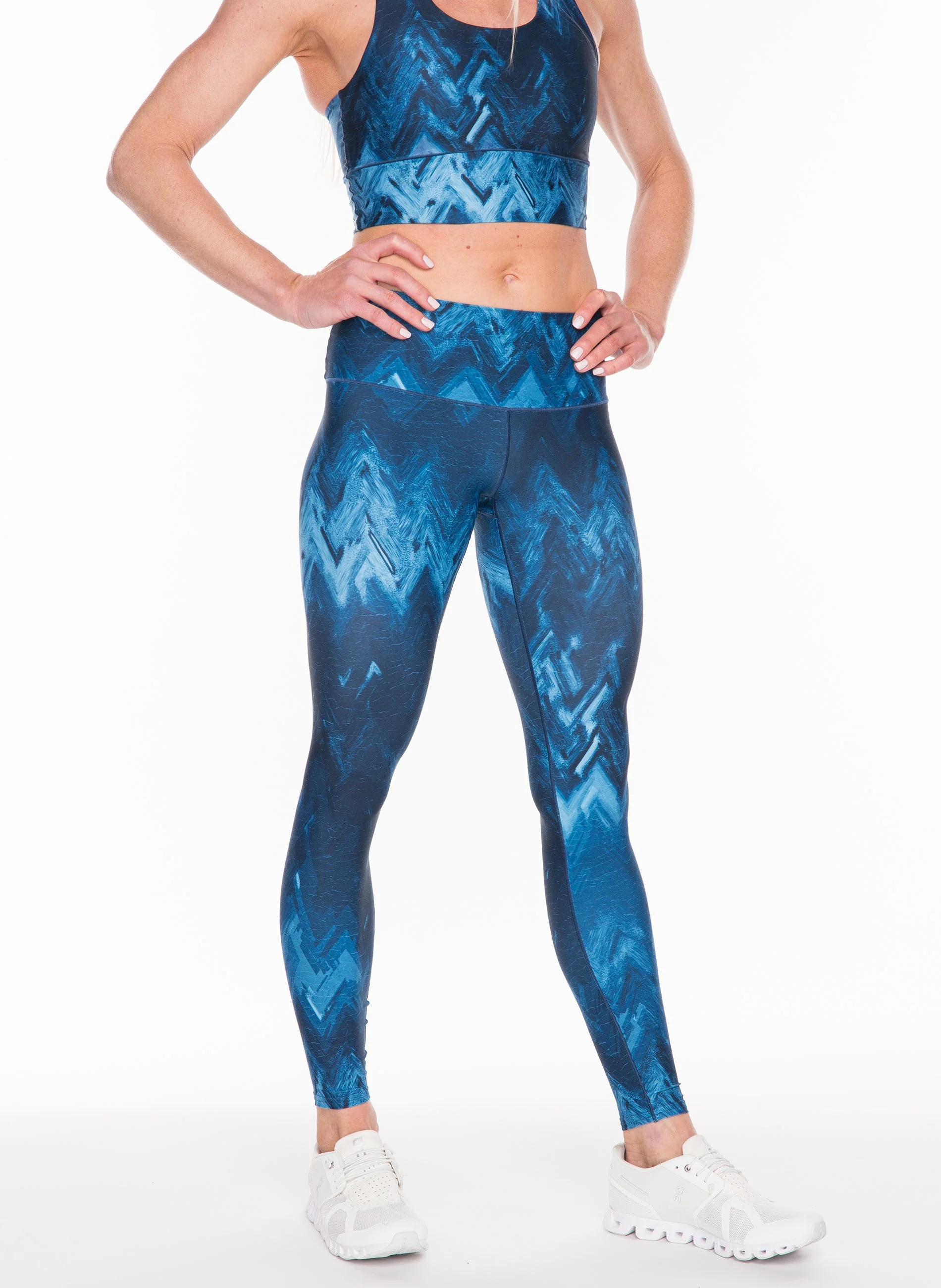 Eco-Friendly Blue Wave Yoga Pants