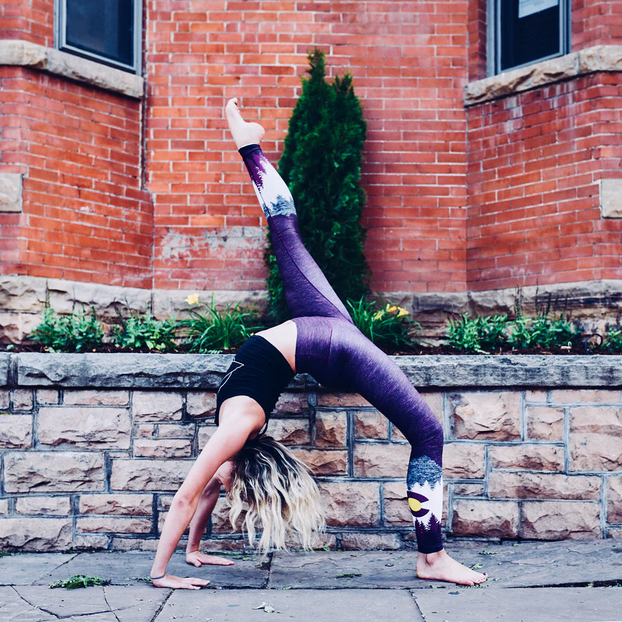 Eco-Friendly Burgundy Native Yoga Pants - Image 4