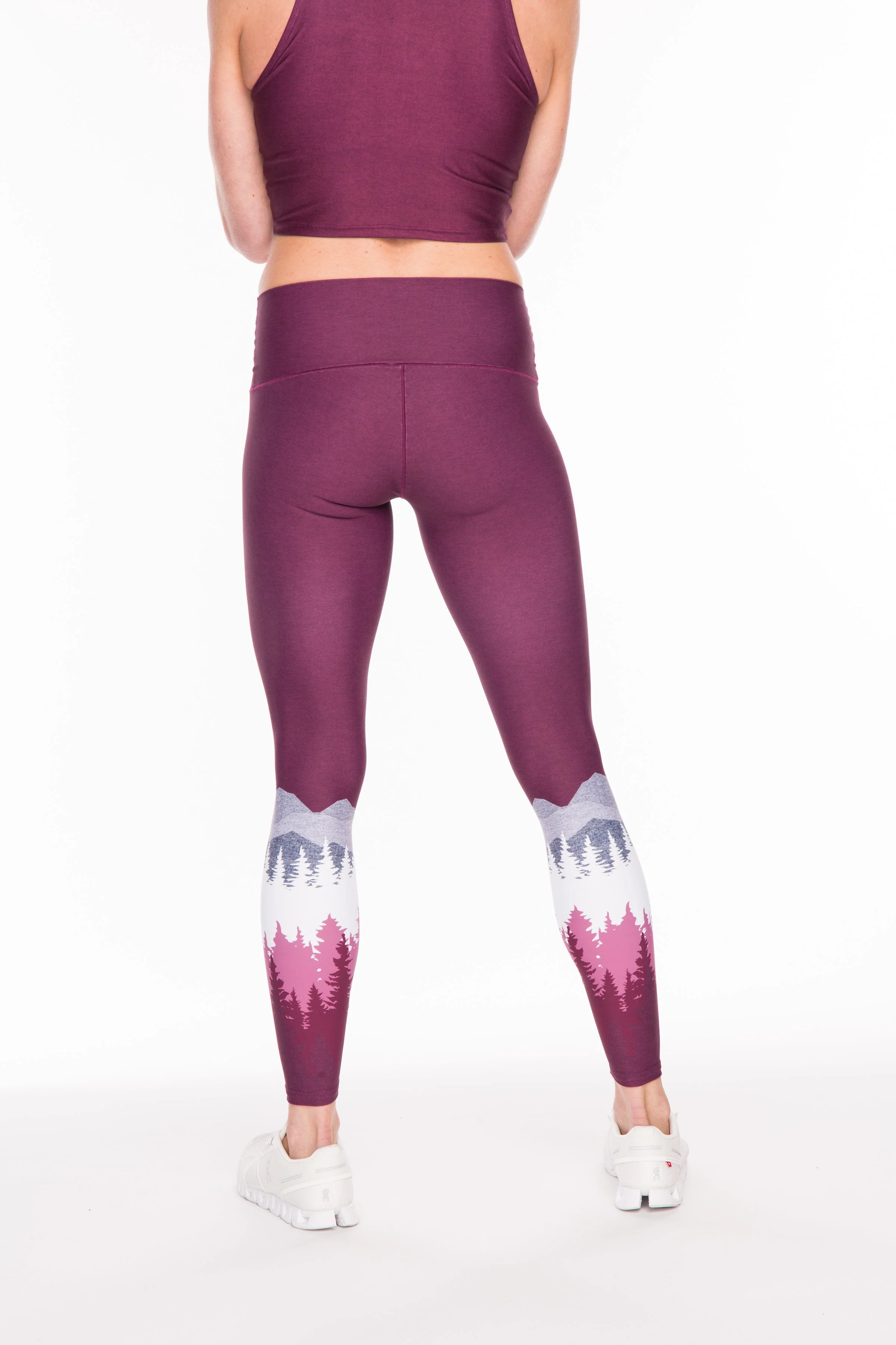 Eco-Friendly Summit Yoga Pants - Burgundy - Image 4