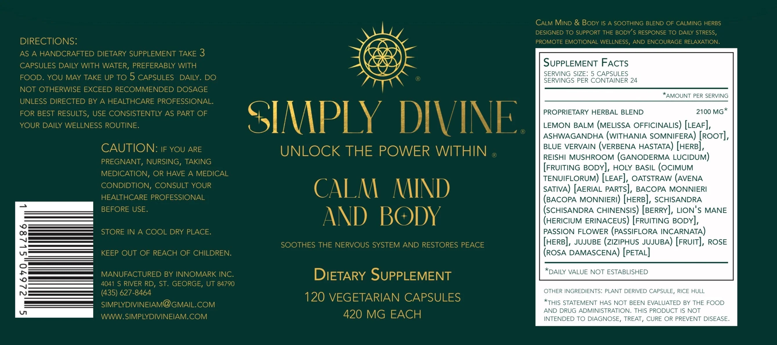 Calm Mind & Body Herbal Supplement - Image 7