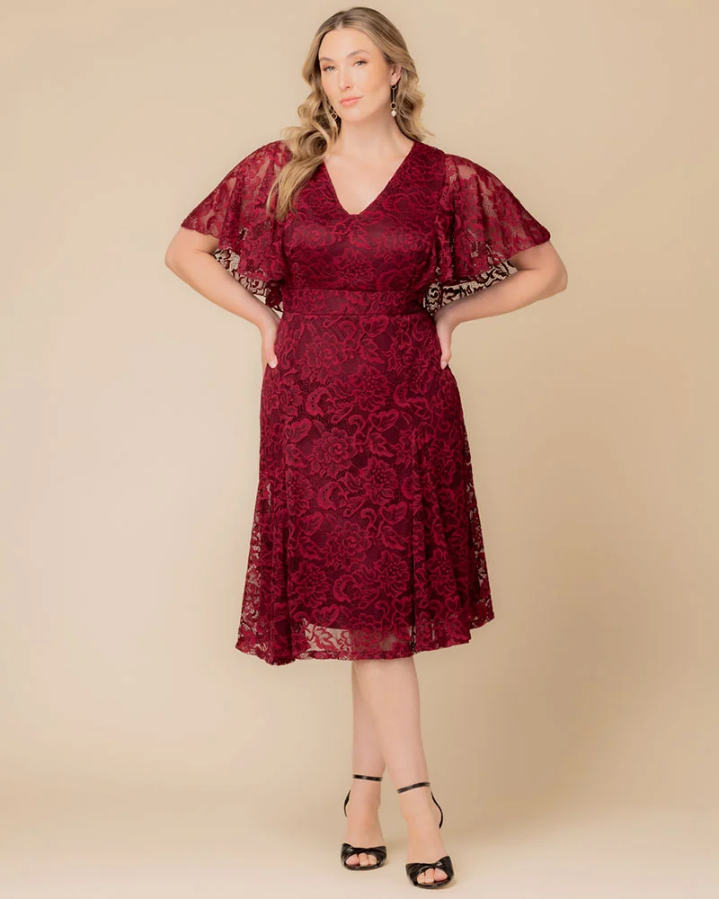 Plus Size Camille Lace Cocktail Dress - Image 18