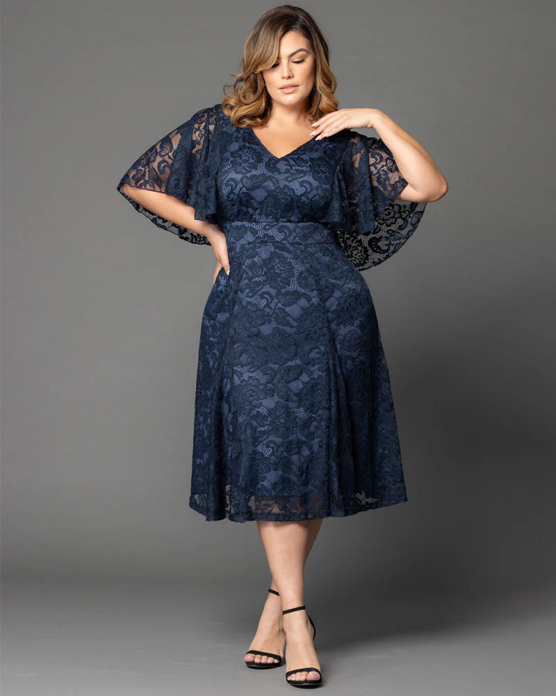 Plus Size Camille Lace Cocktail Dress - Image 7