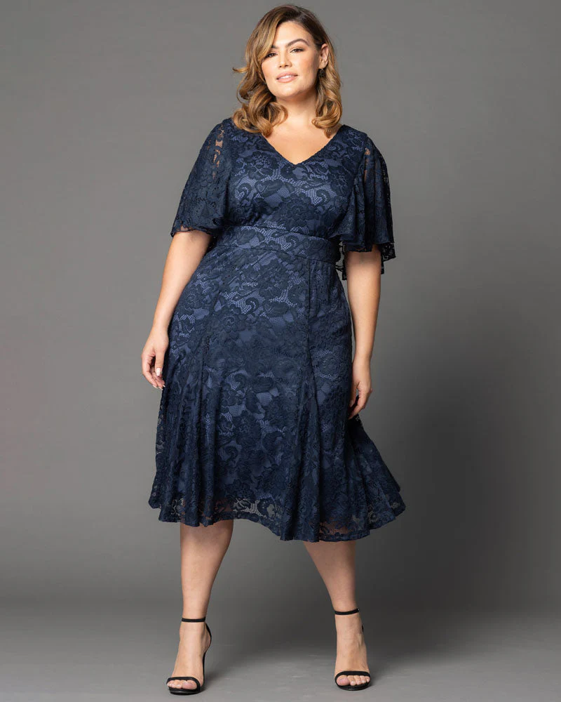 Plus Size Camille Lace Cocktail Dress - Image 8