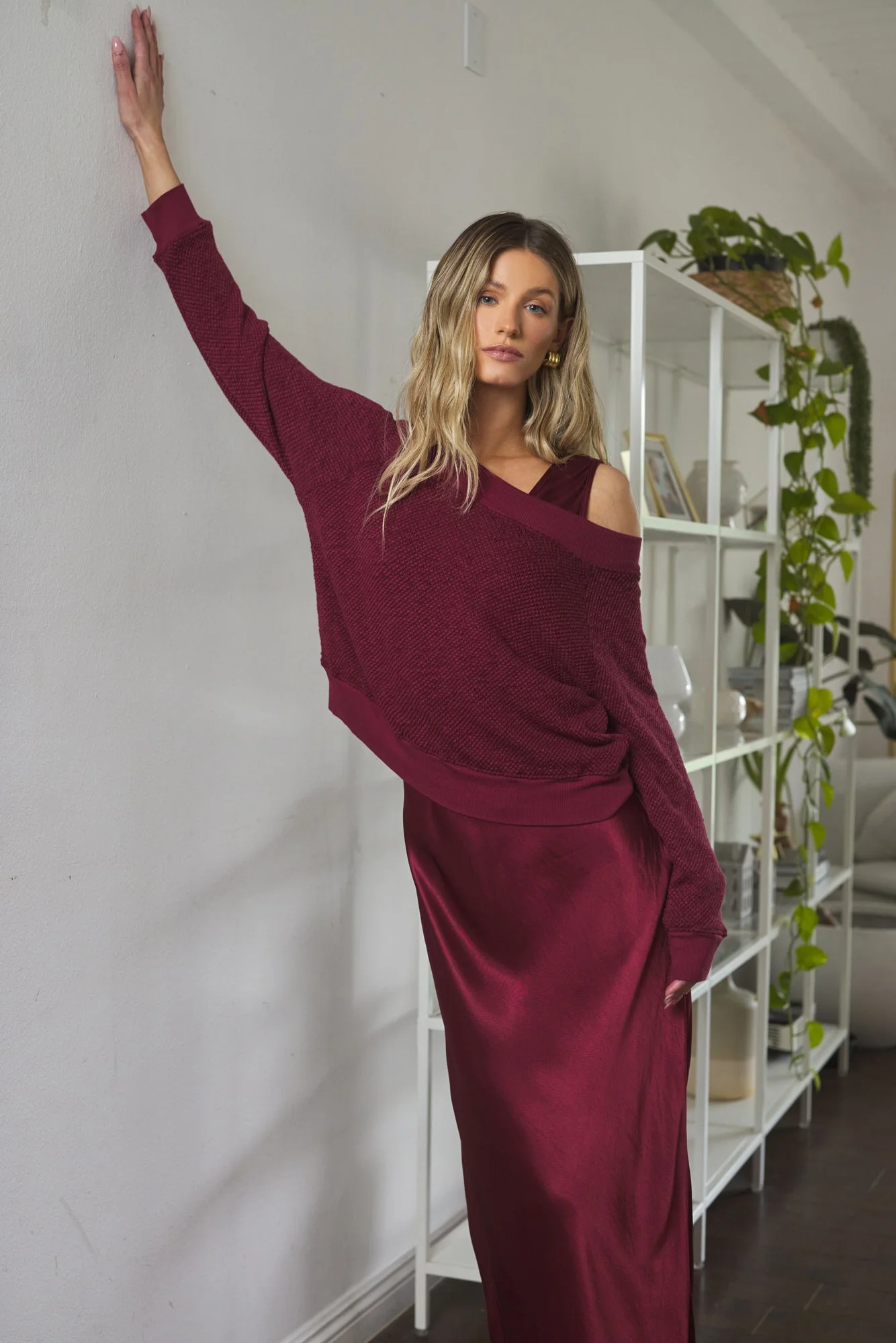 Carol Off-Shoulder Semi-Sheer Pullover - Image 13