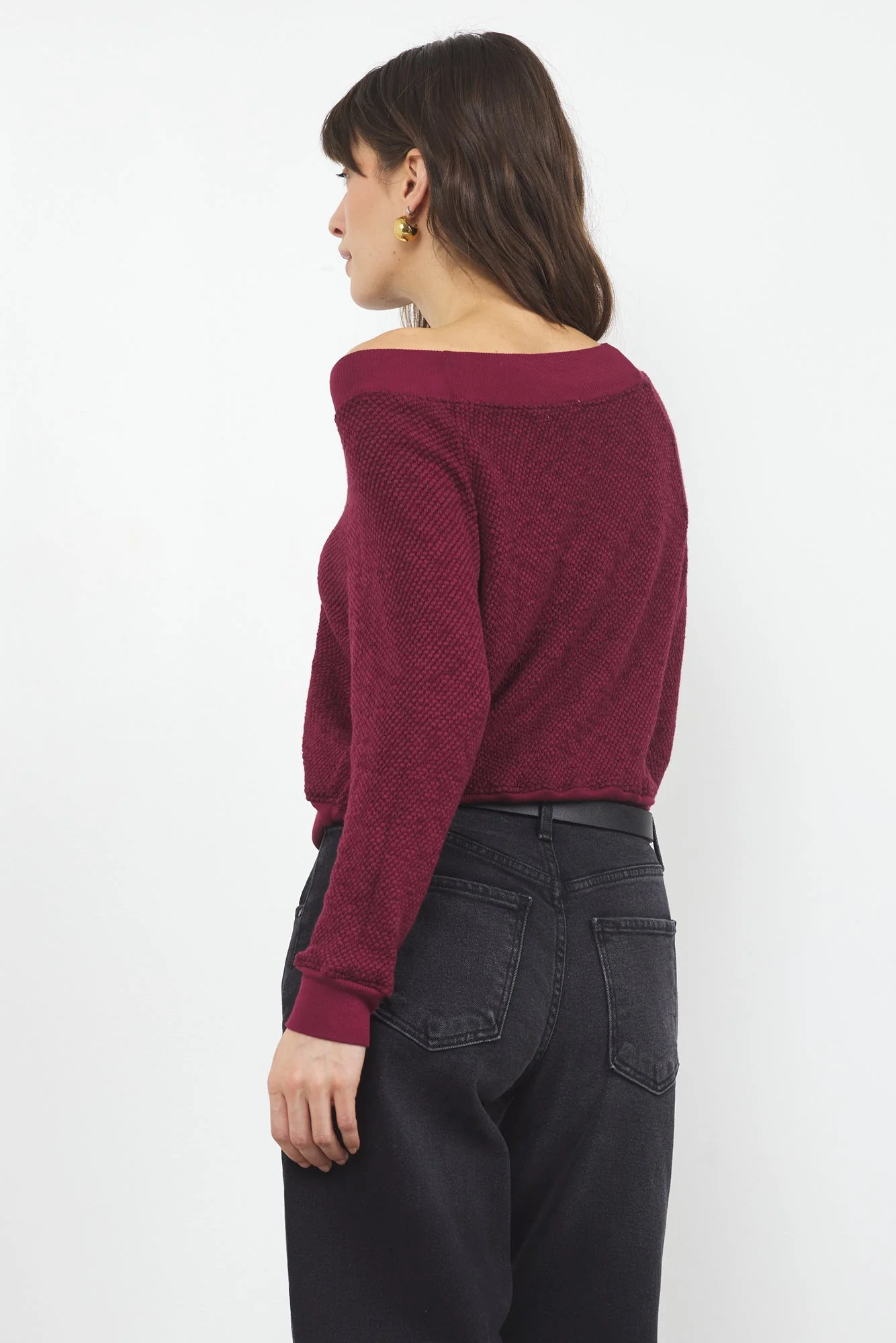 Carol Off-Shoulder Semi-Sheer Pullover - Image 15