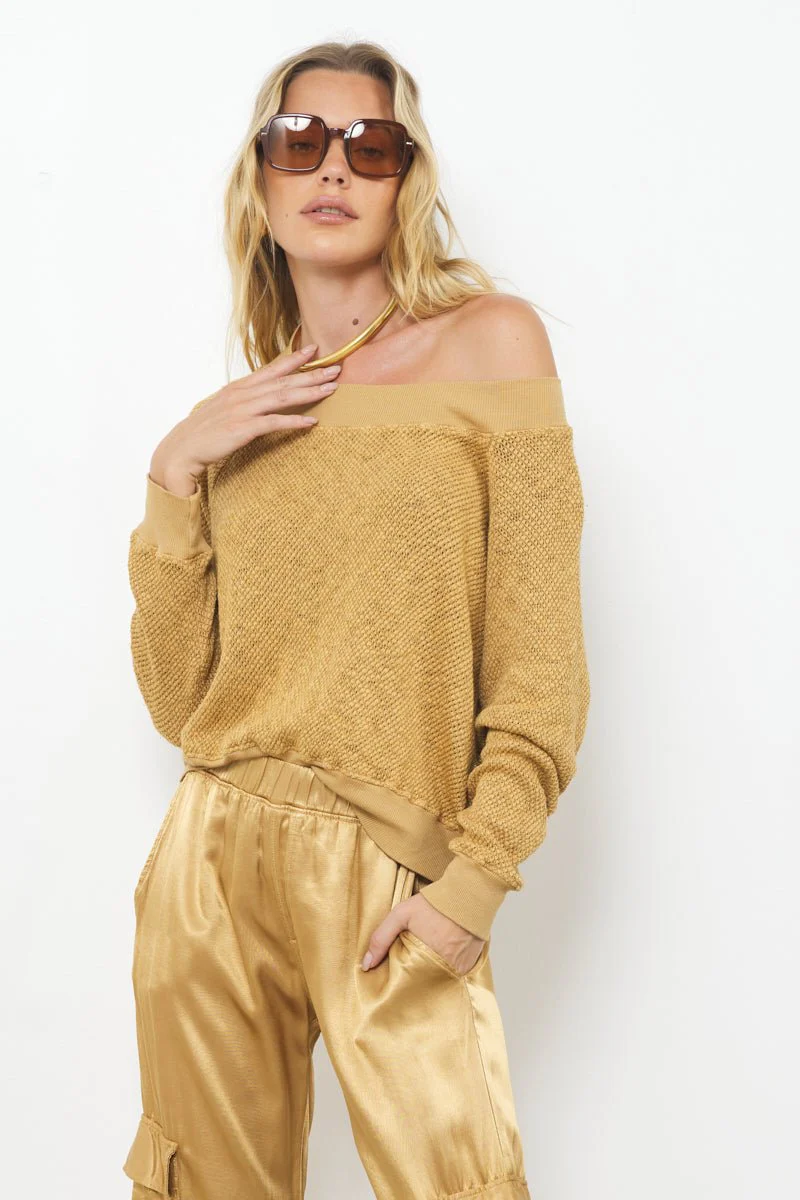 Carol Off-Shoulder Semi-Sheer Pullover - Image 8
