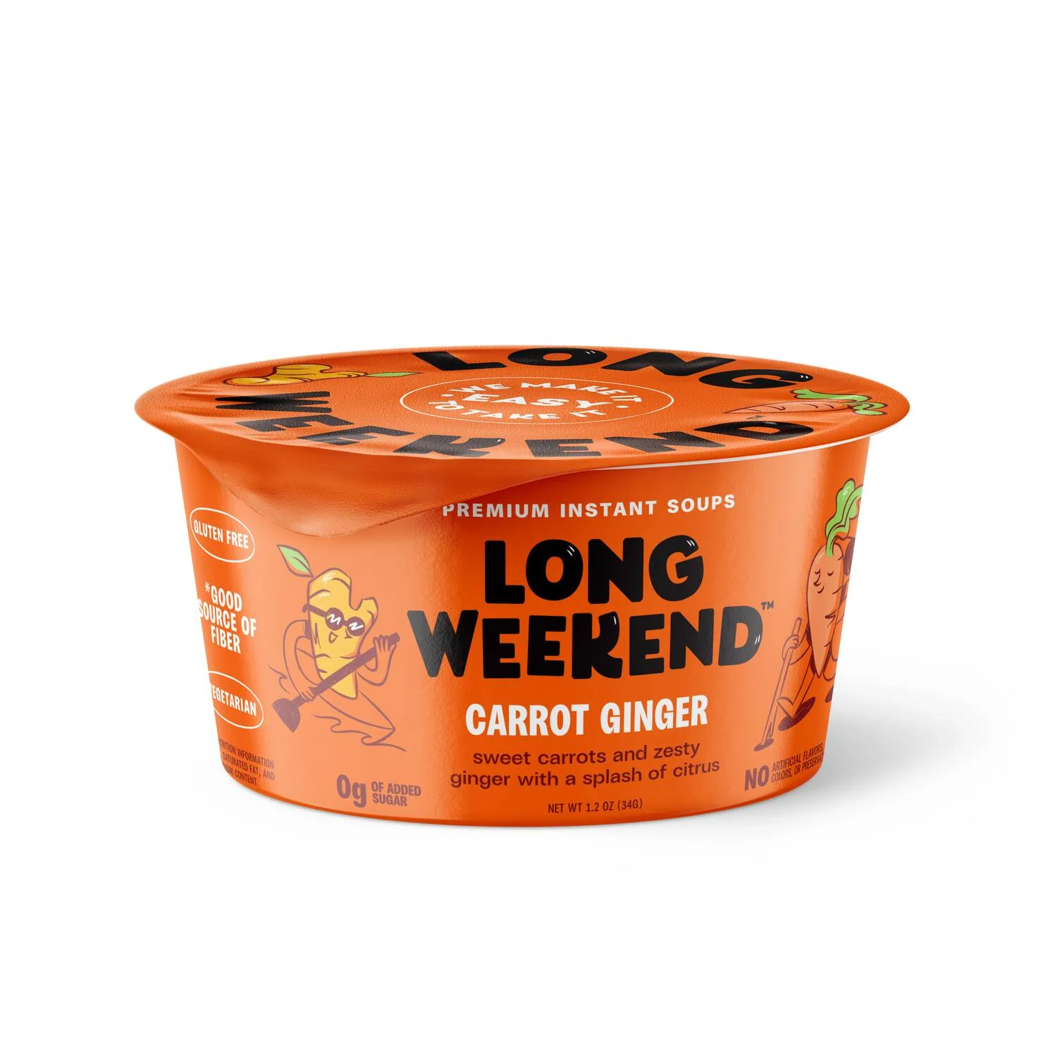Instant Soup Carrot Ginger 6-Pack - Citrus & Warmth