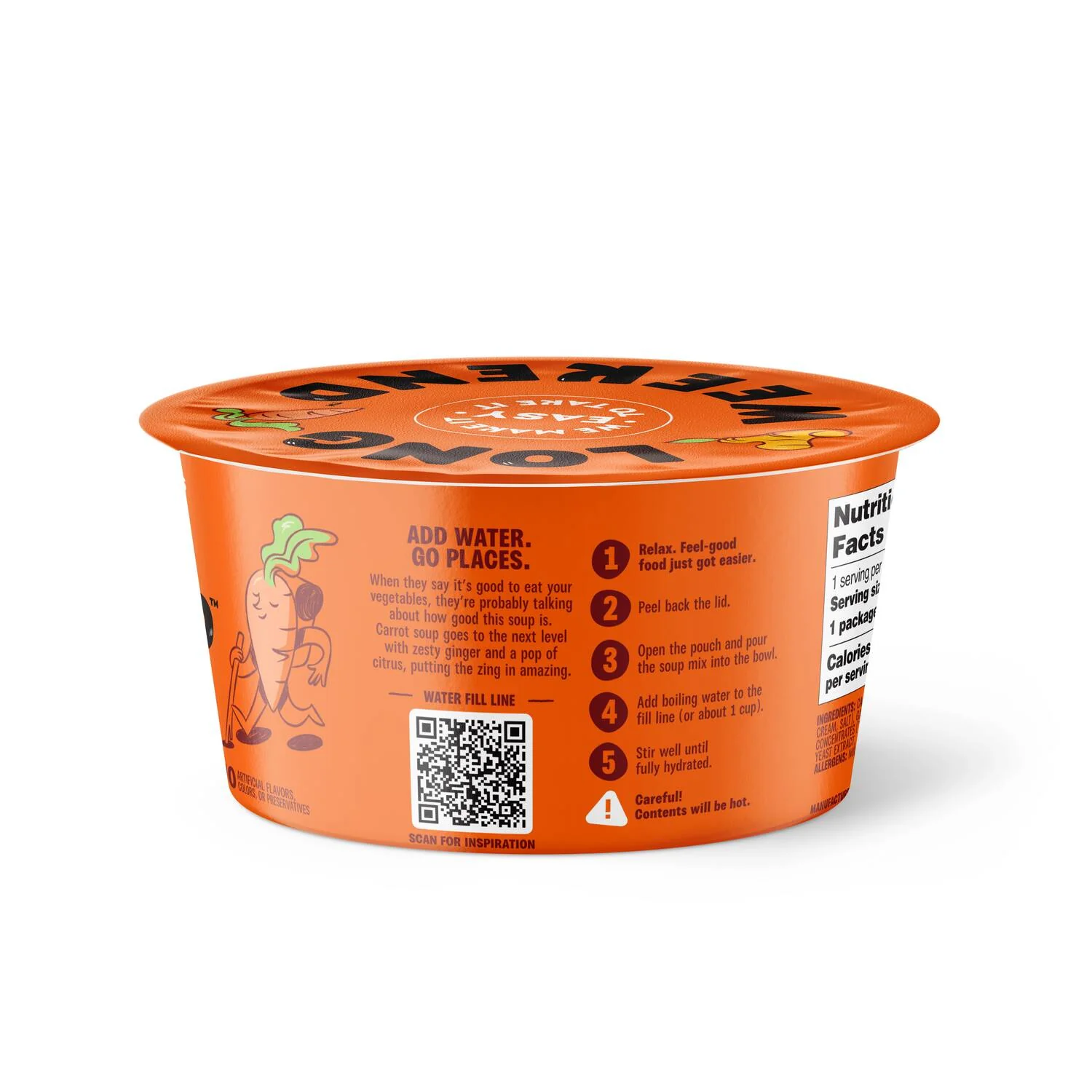 Instant Soup Carrot Ginger 6-Pack - Citrus & Warmth - Image 2
