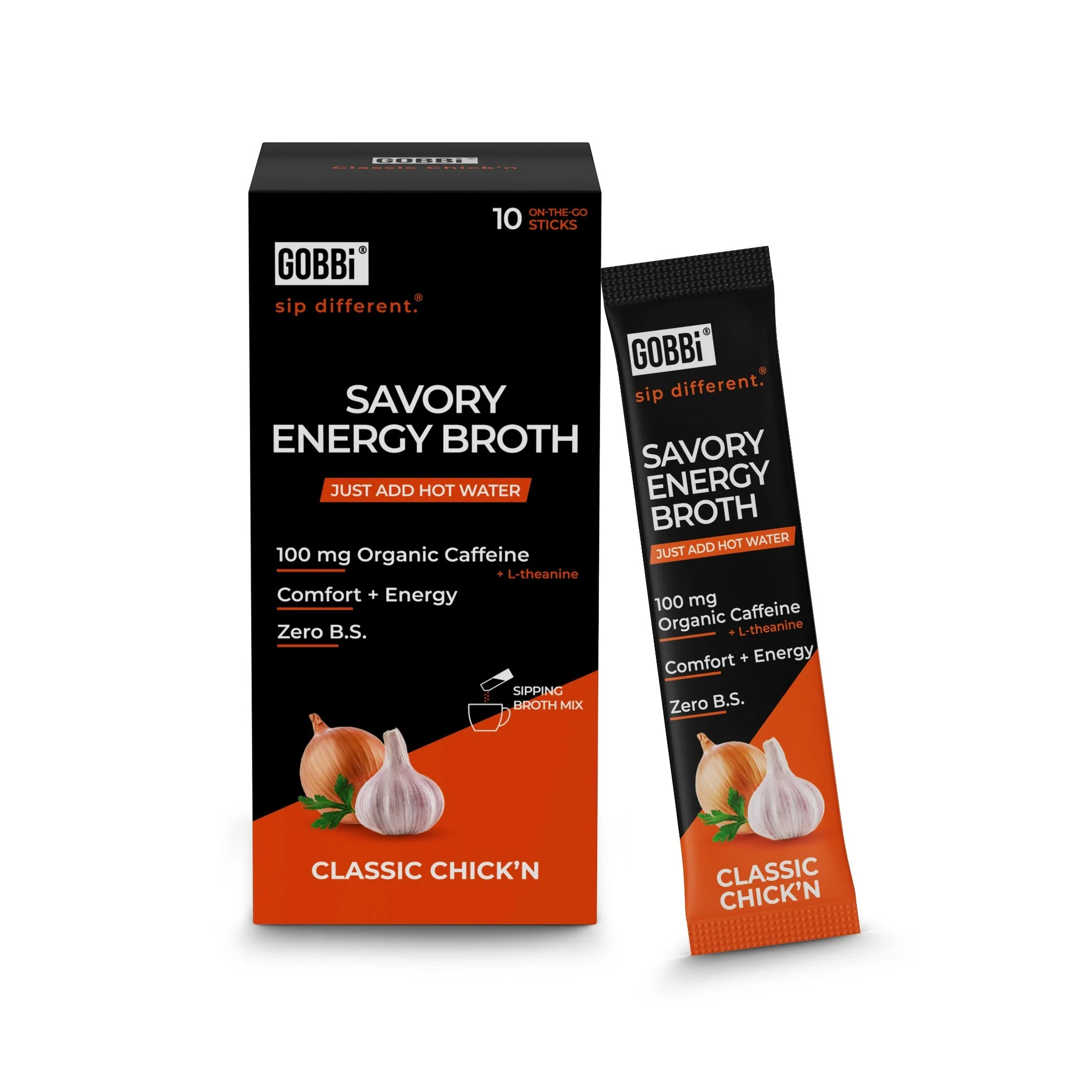 Savory Energy Broth Classic Chick'n - 10 Or 20 Pack