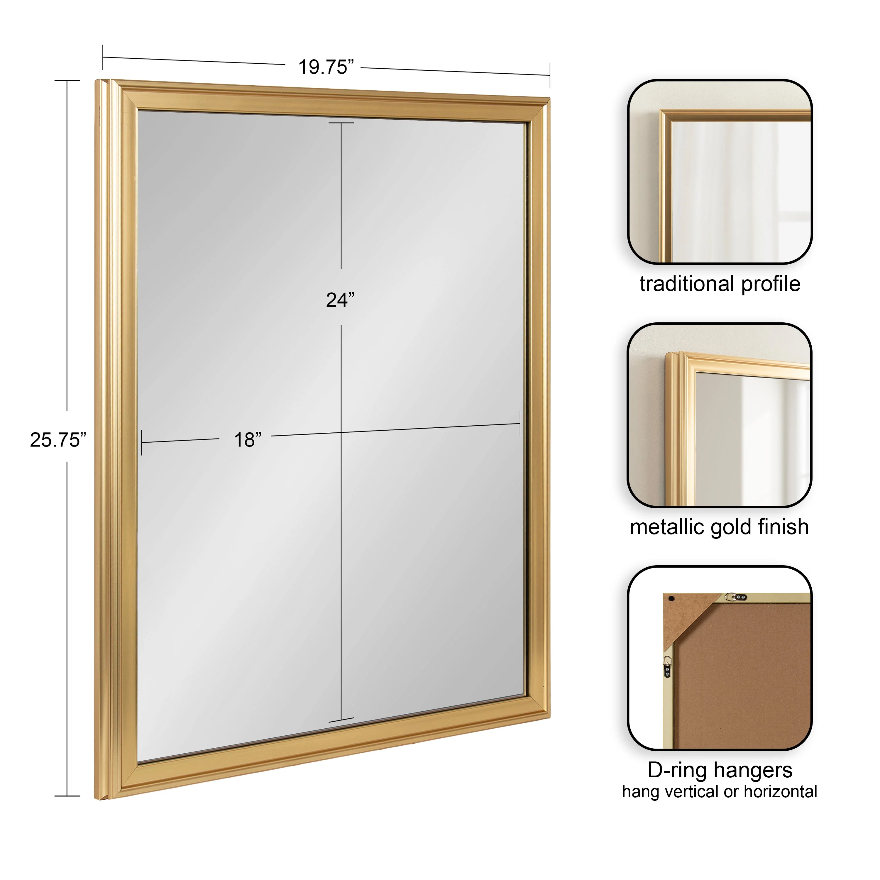 Colette Rectangle Bathroom Wall Mirror - Image 27