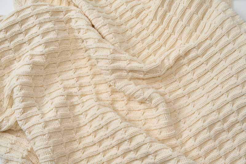 Baby Blanket Cotton Knit - Textured Weave - Image 4