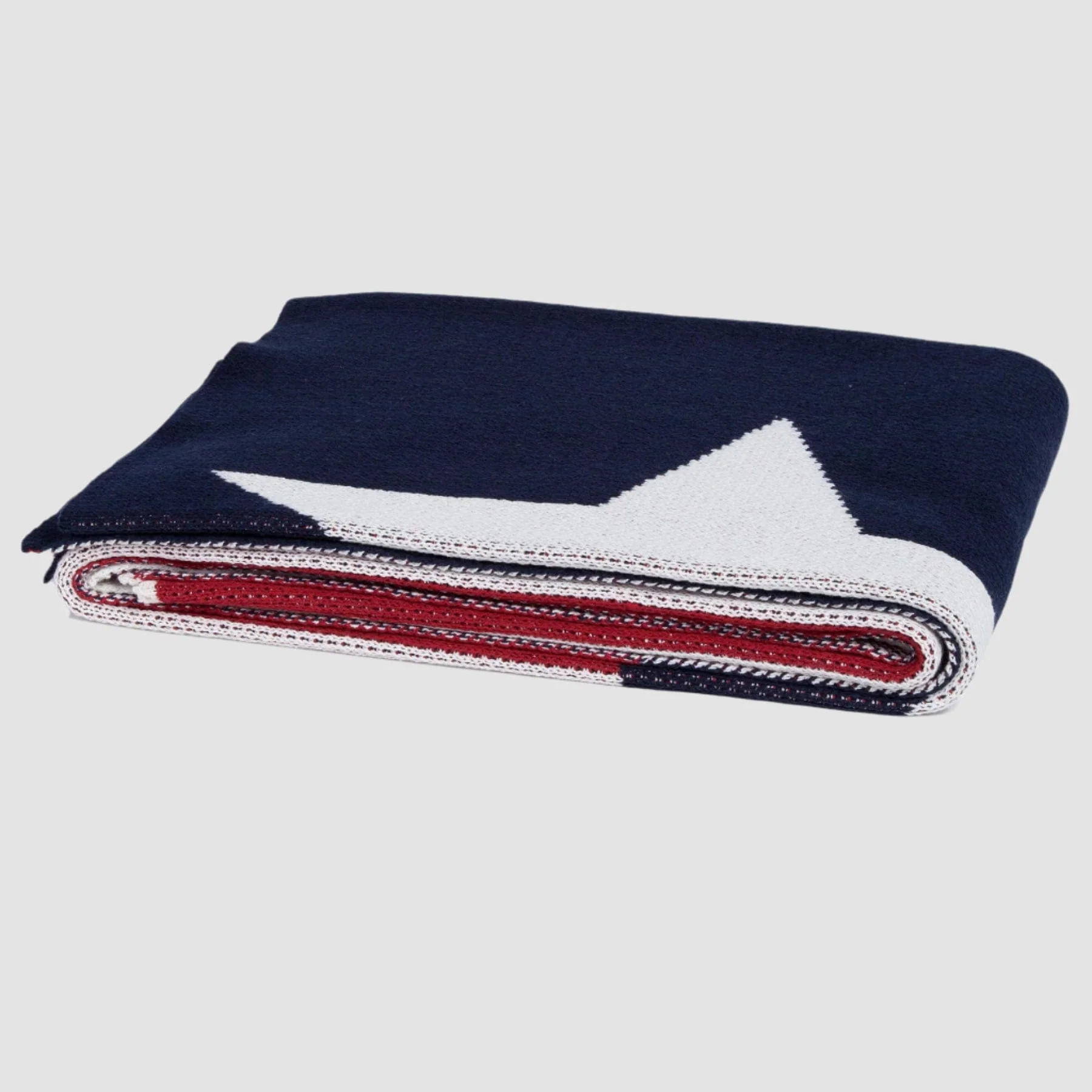 Cotton Sustainable Knit Throw Blanket - Texas Flag - Image 3