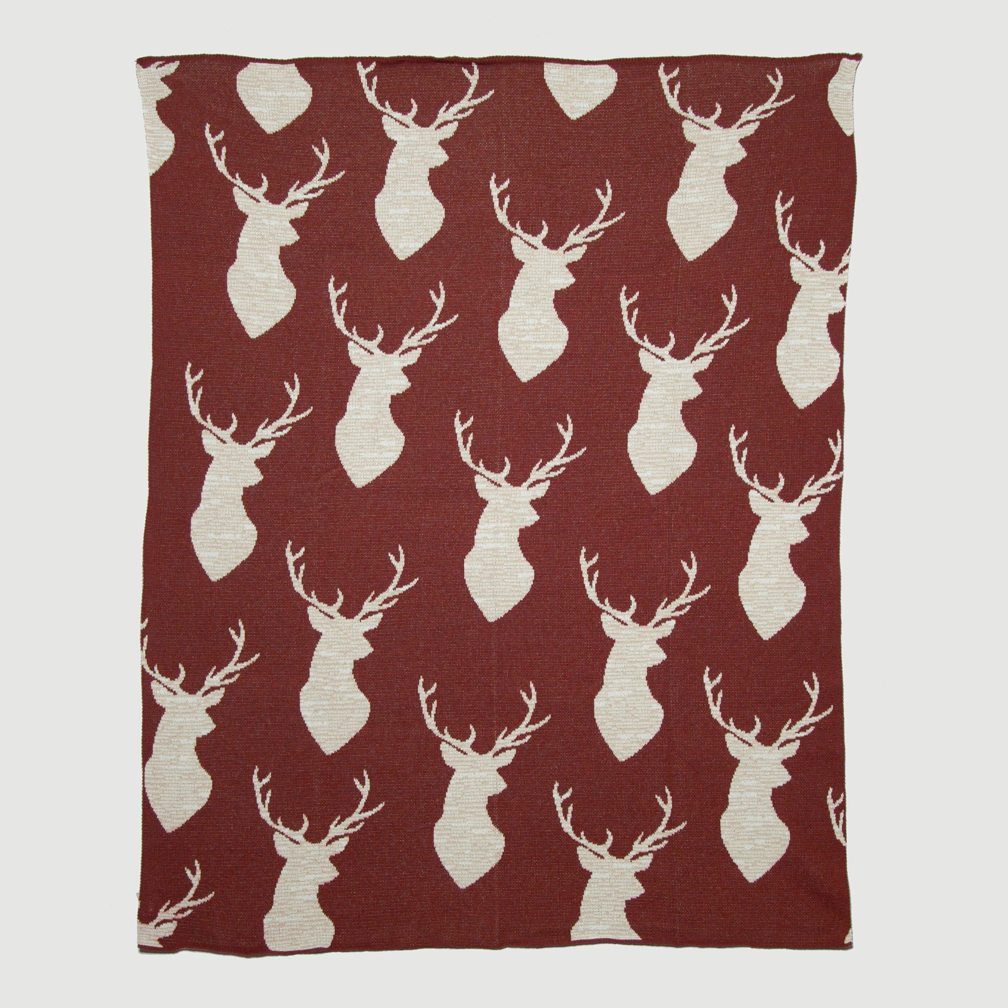 Winter Throw Blanket Recycled Cotton - Oh Deer - Image 3