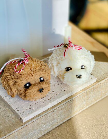 Puppy Sculpture Hand-Poured Soy Wax Candle - 8 Oz - Image 7