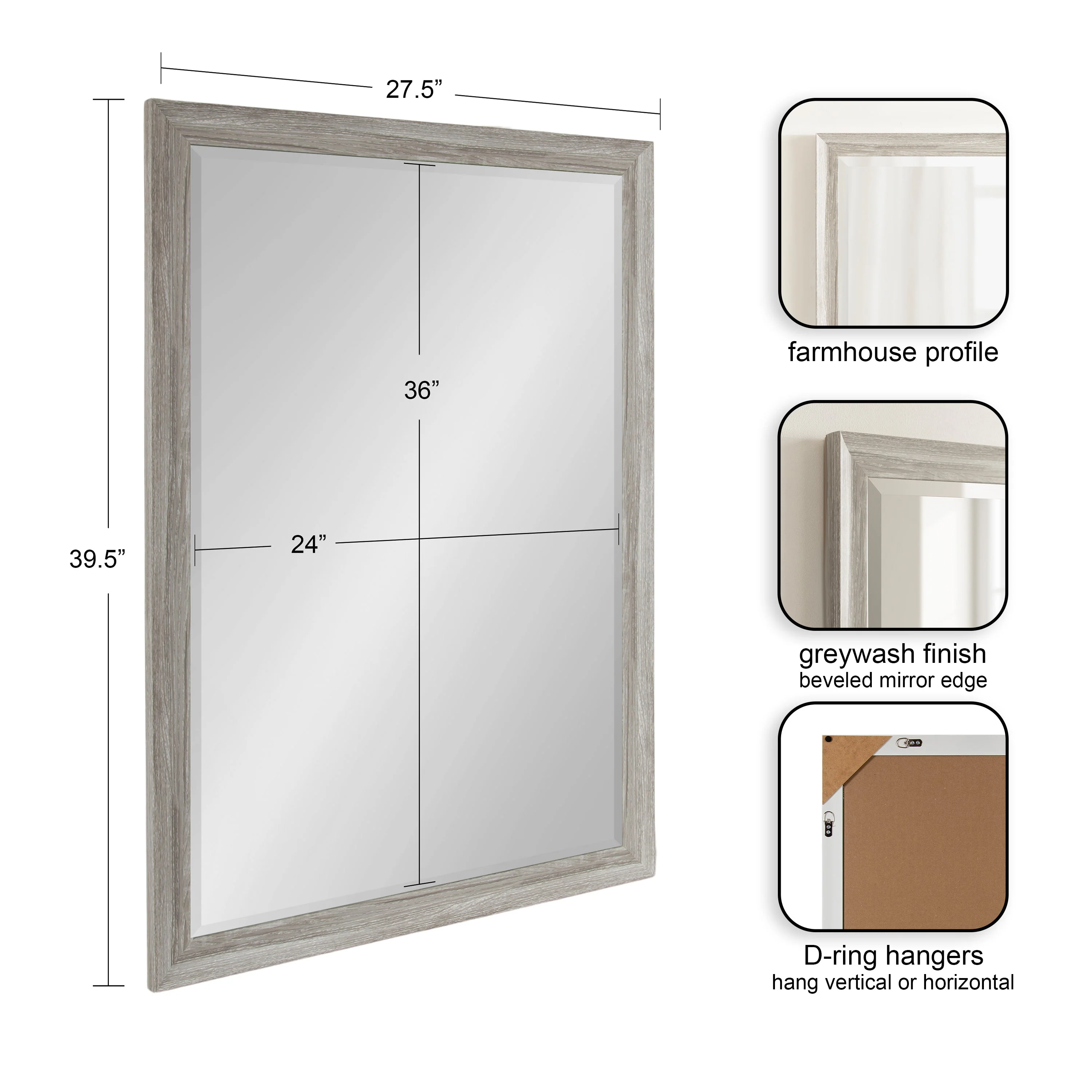 Dalphia Rectangle Bathroom Wall Mirror - Image 2