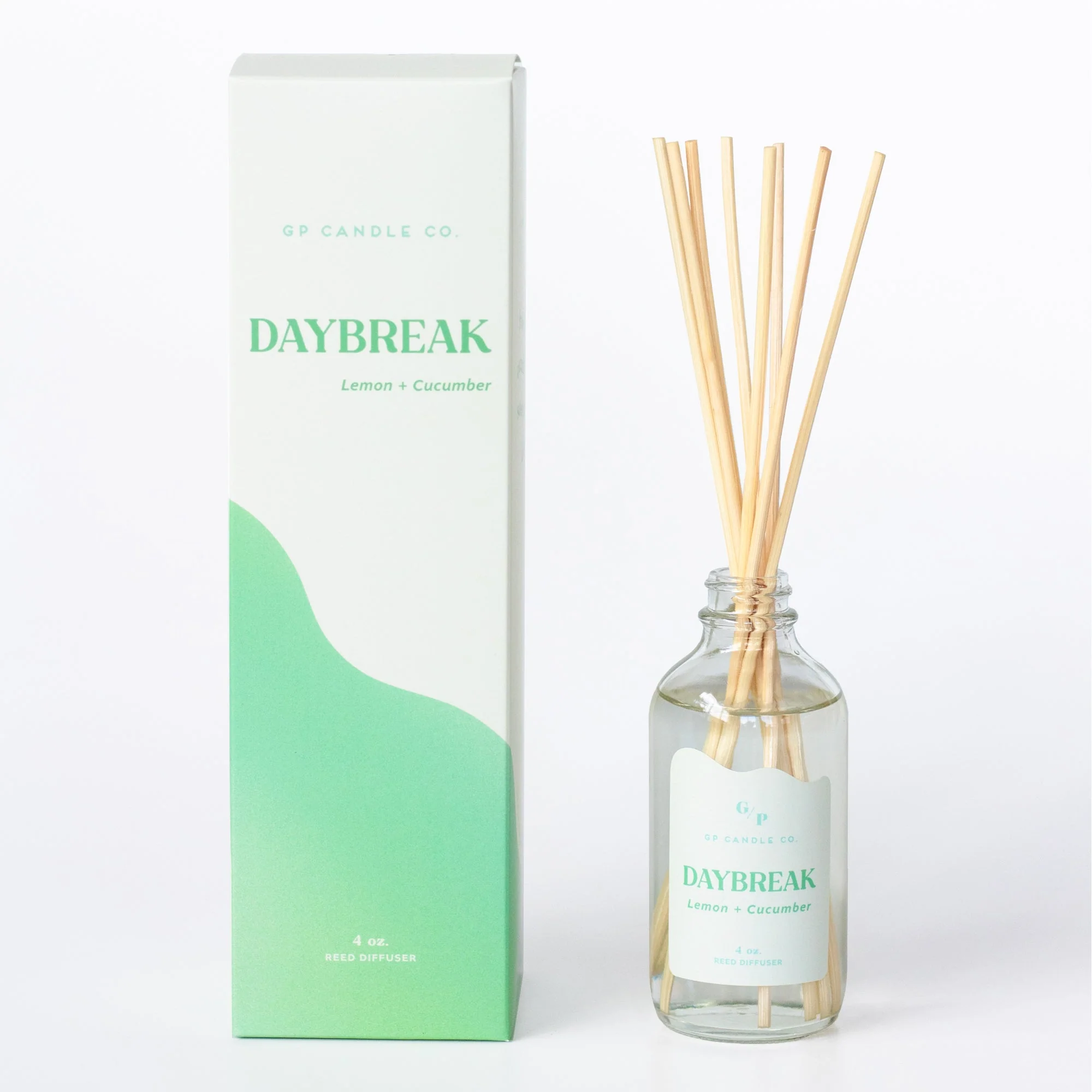Daybreak 4 oz. Hue Reed Diffuser - Lemon & Cucumber - Image 2