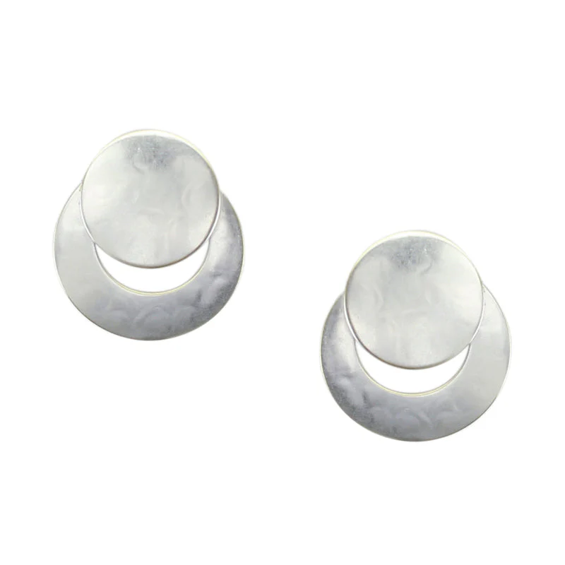 Disc Over Crescent Earring - Image 3
