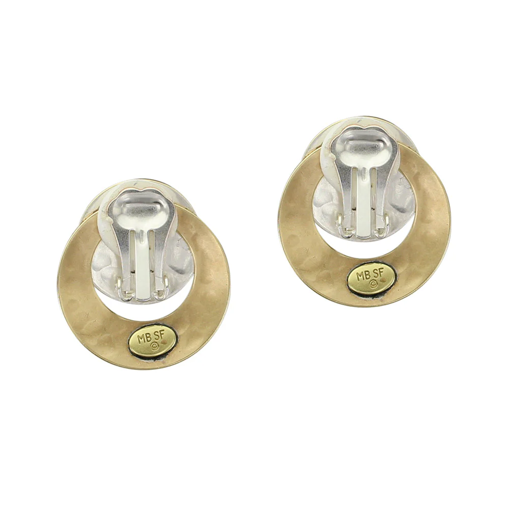 Disc Over Crescent Earring - Image 5