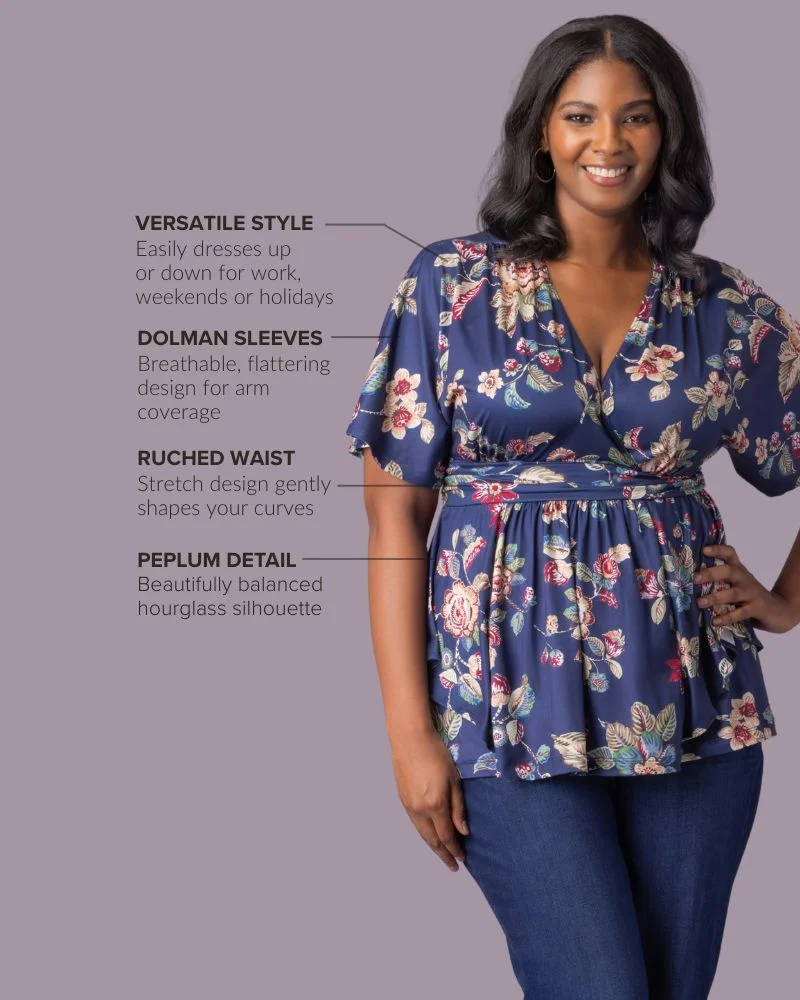 Plus Size Encore Print Blouse - Image 13
