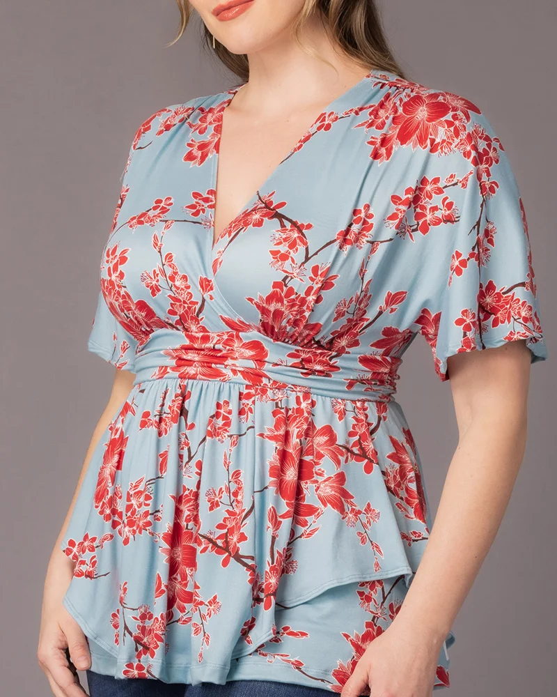 Plus Size Encore Print Blouse - Image 5