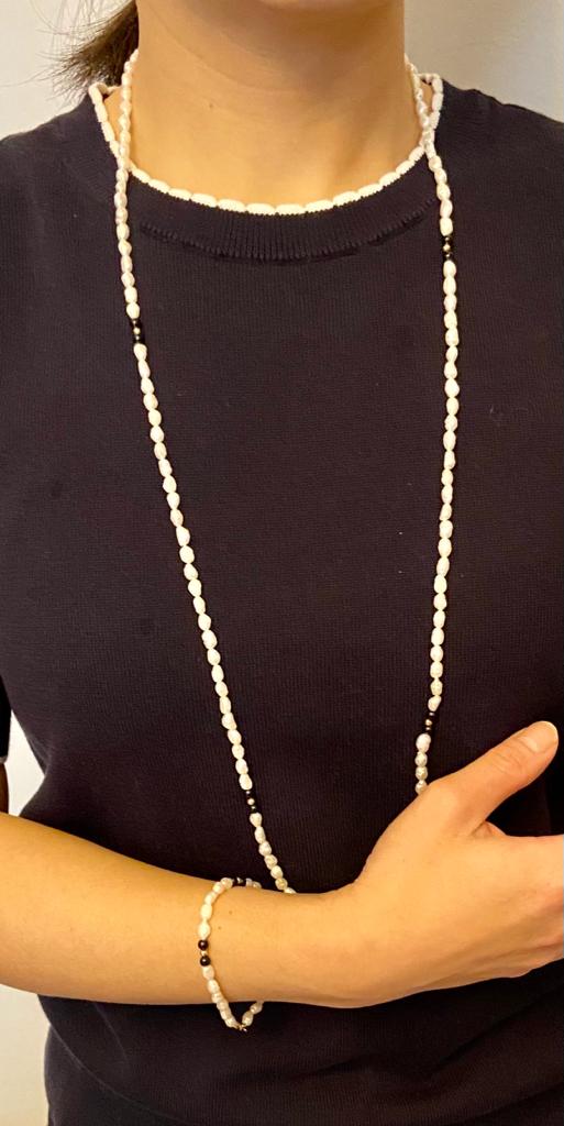 Endless Pearls Necklace & Bracelet Set - Image 6