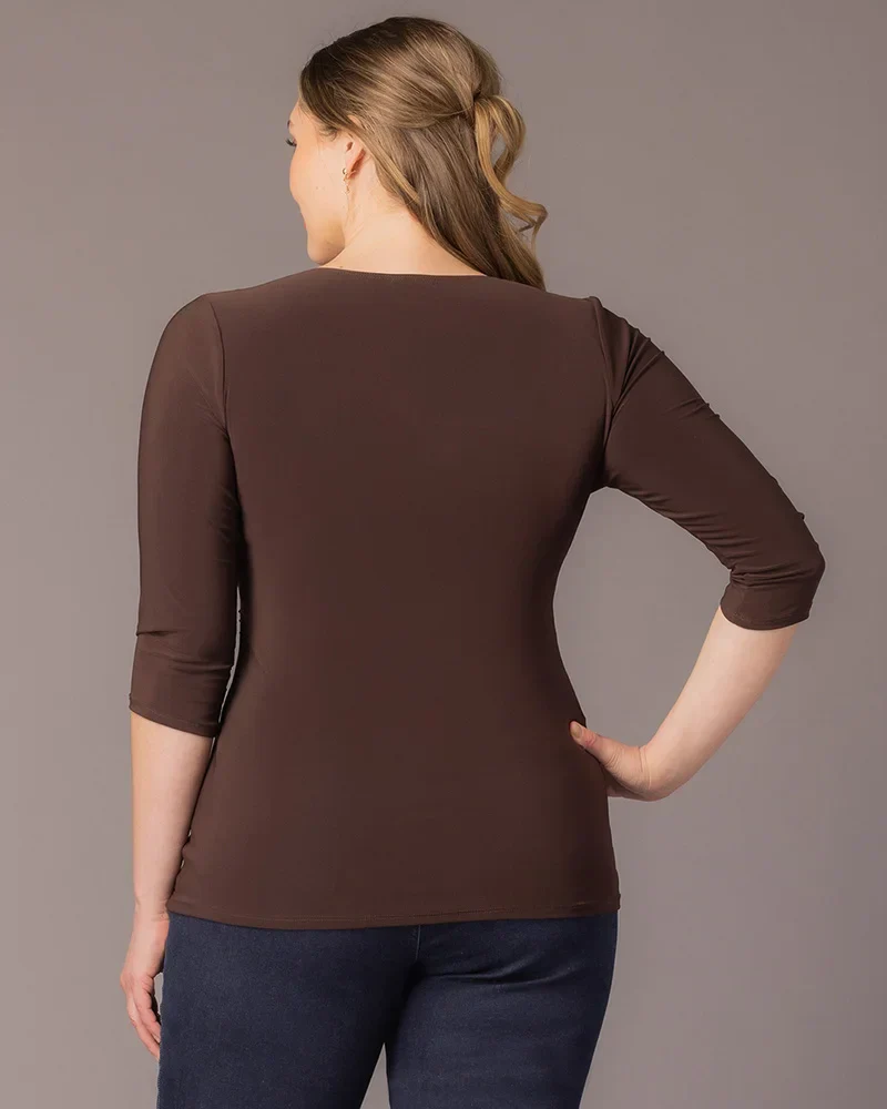 Plus Size Femme Fatale Faux Wrap Top - Image 14