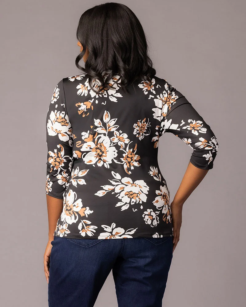 Plus Size Femme Fatale Faux Wrap Top - Image 19