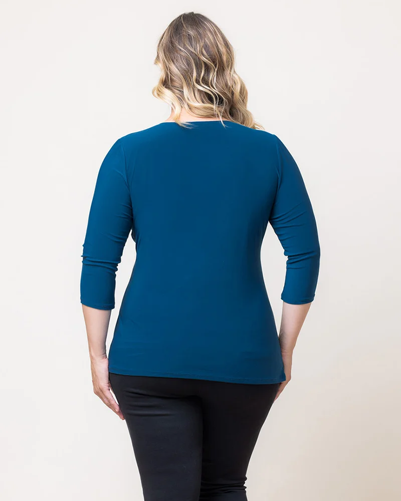 Plus Size Femme Fatale Faux Wrap Top - Image 31
