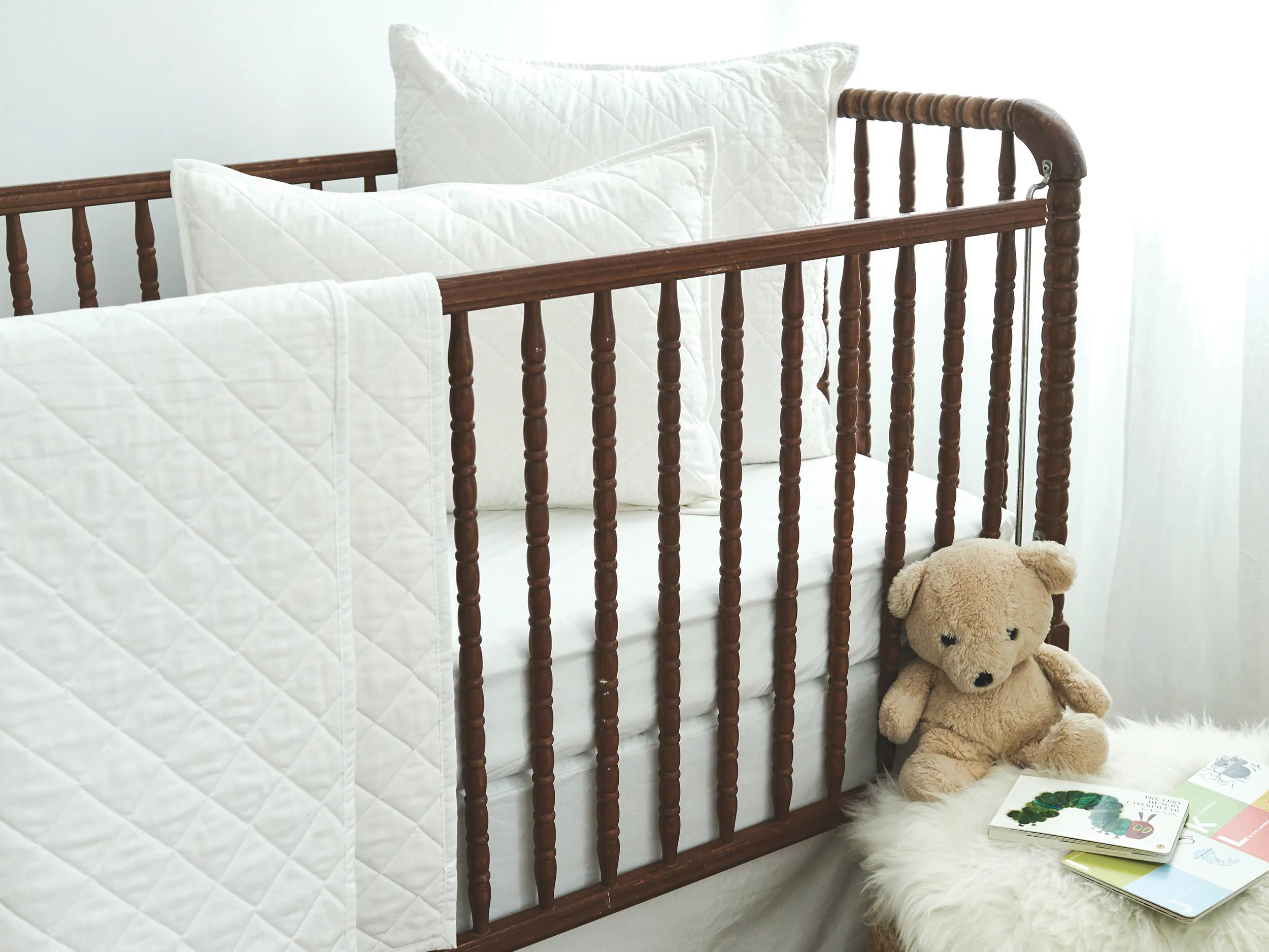 Organic Cotton Percale Fitted Crib Sheet - Image 2