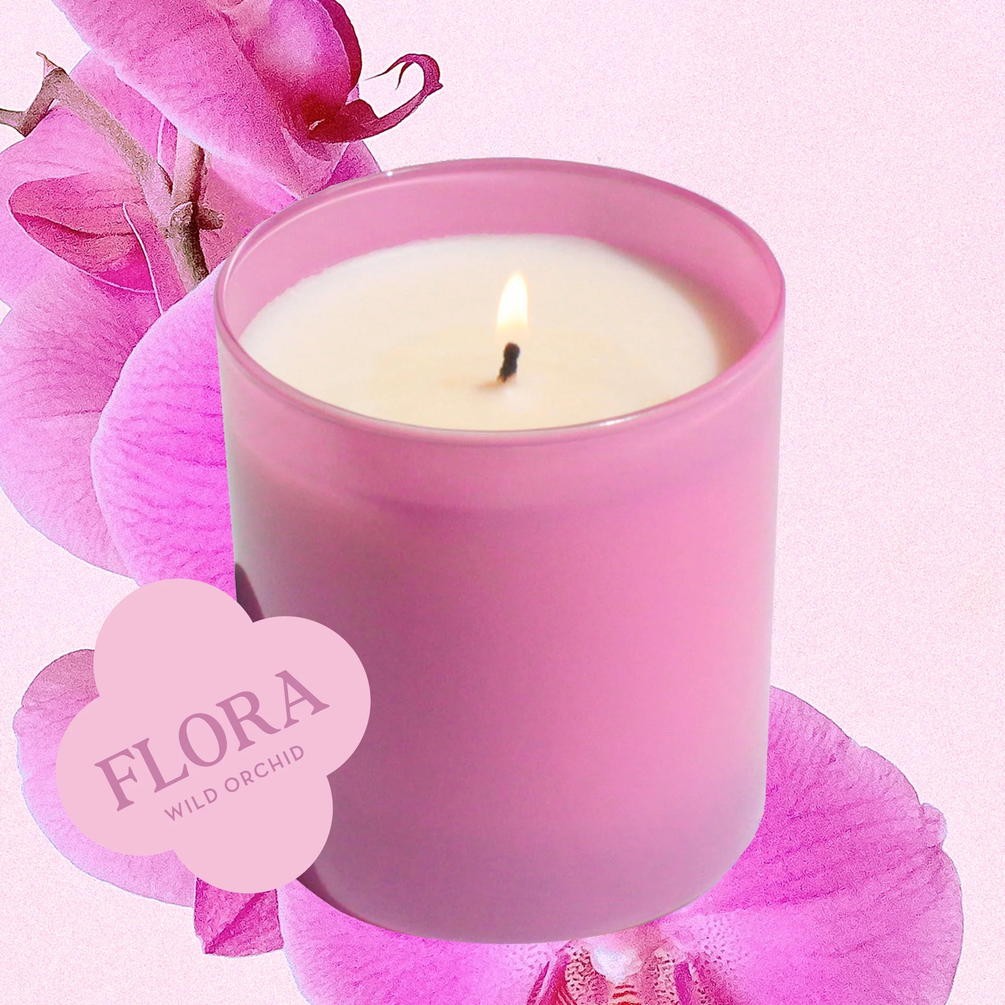 Flora 9 oz. Hue Soy Candle - Wild Orchid - Image 8