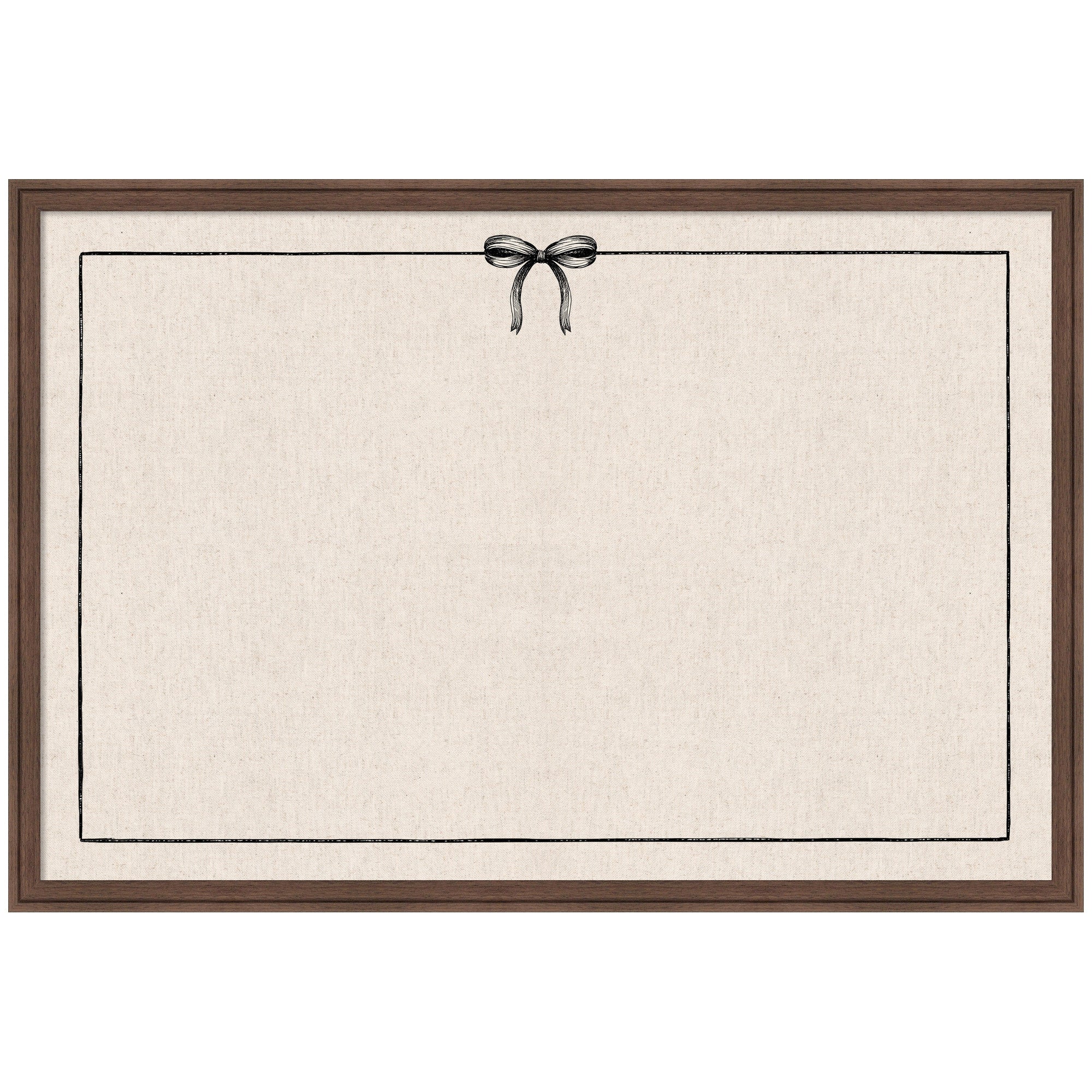 Framed Fabric Pinboard Linen Coquette Black Bow Frame Wall Organization - Image 16