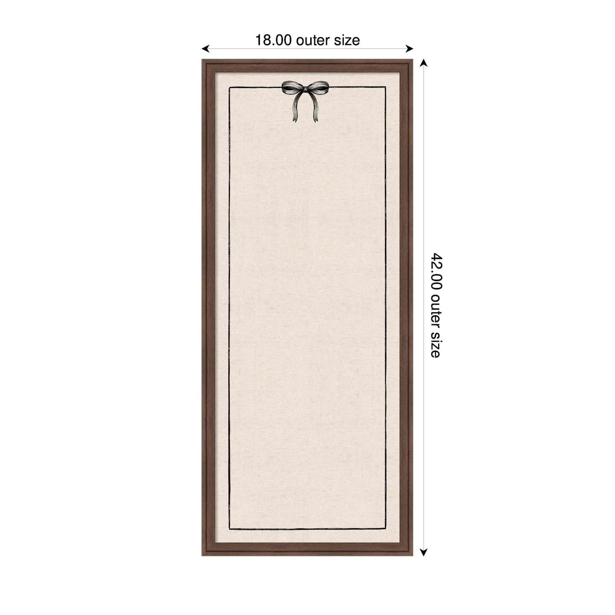 Framed Fabric Pinboard Linen Coquette Black Bow Frame Wall Organization - Image 19