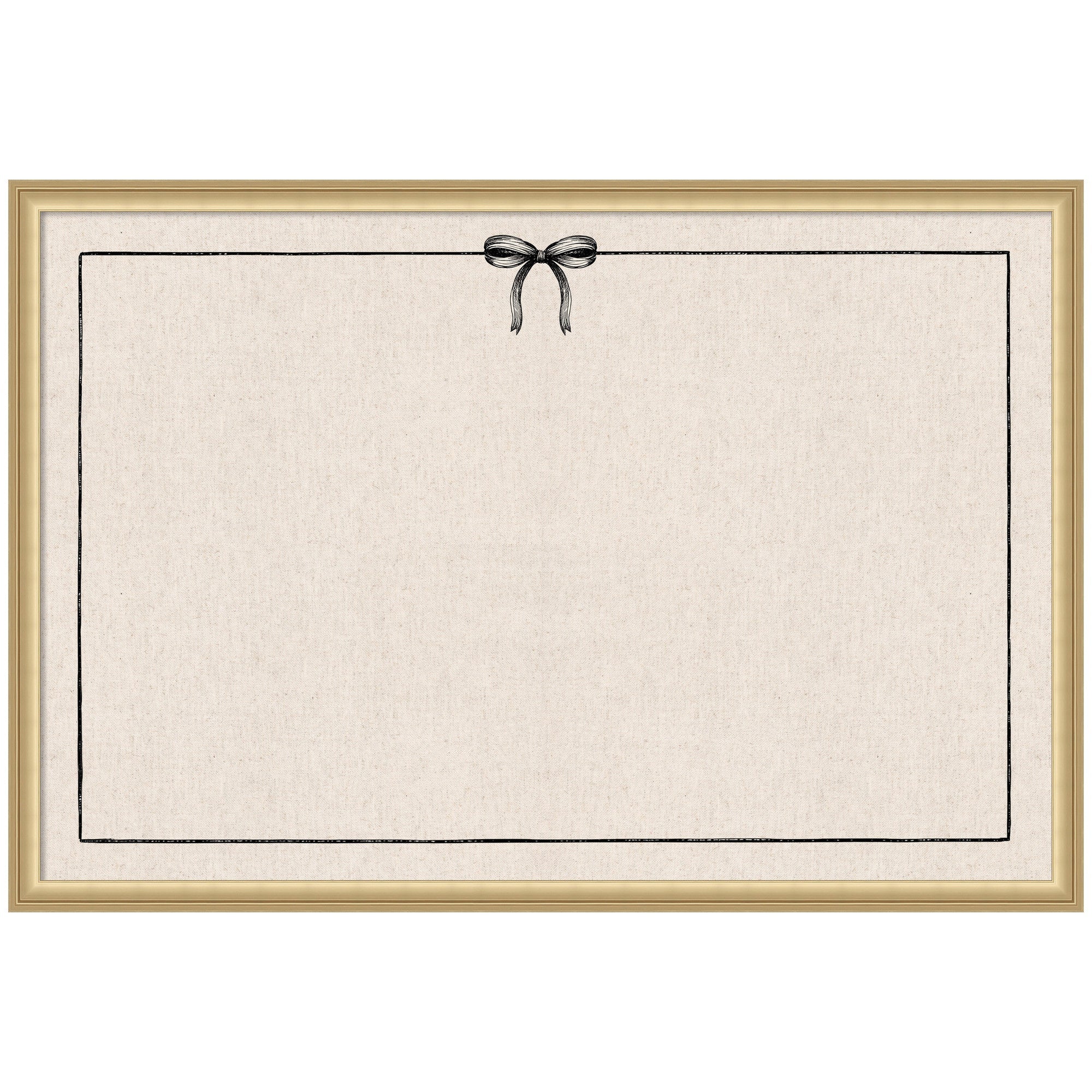 Framed Fabric Pinboard Linen Coquette Black Bow Frame Wall Organization - Image 25