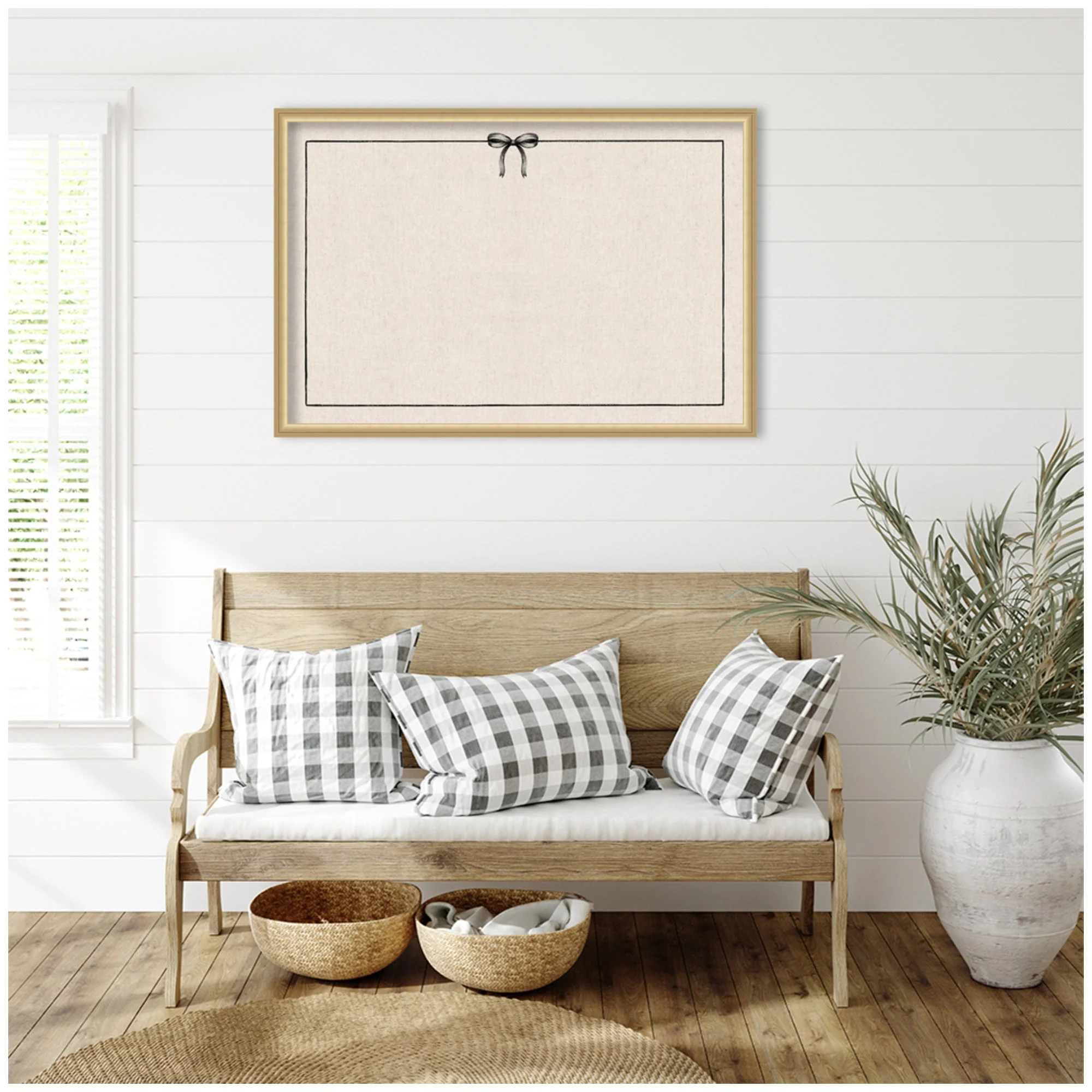 Framed Fabric Pinboard Linen Coquette Black Bow Frame Wall Organization - Image 31