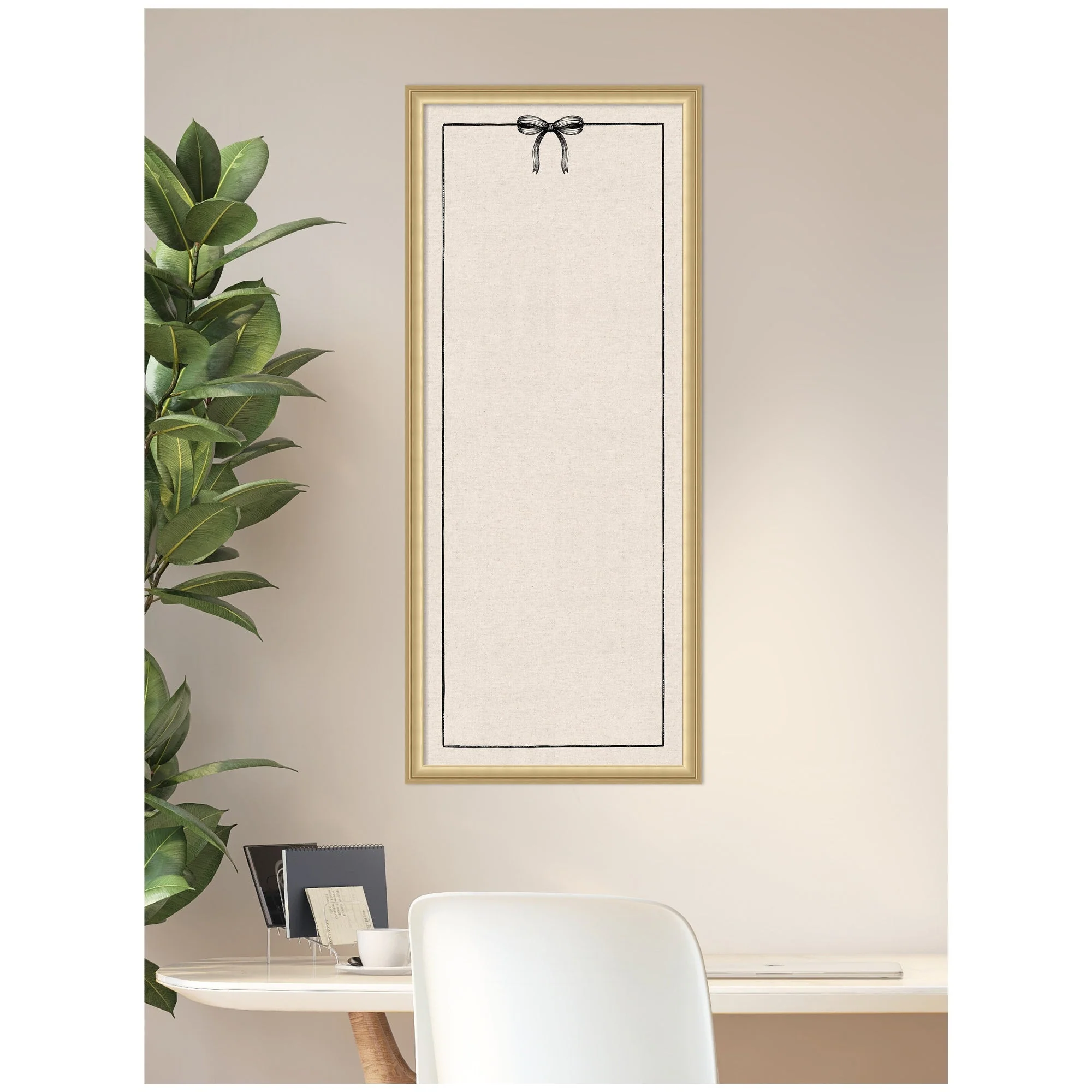 Framed Fabric Pinboard Linen Coquette Black Bow Frame Wall Organization - Image 34