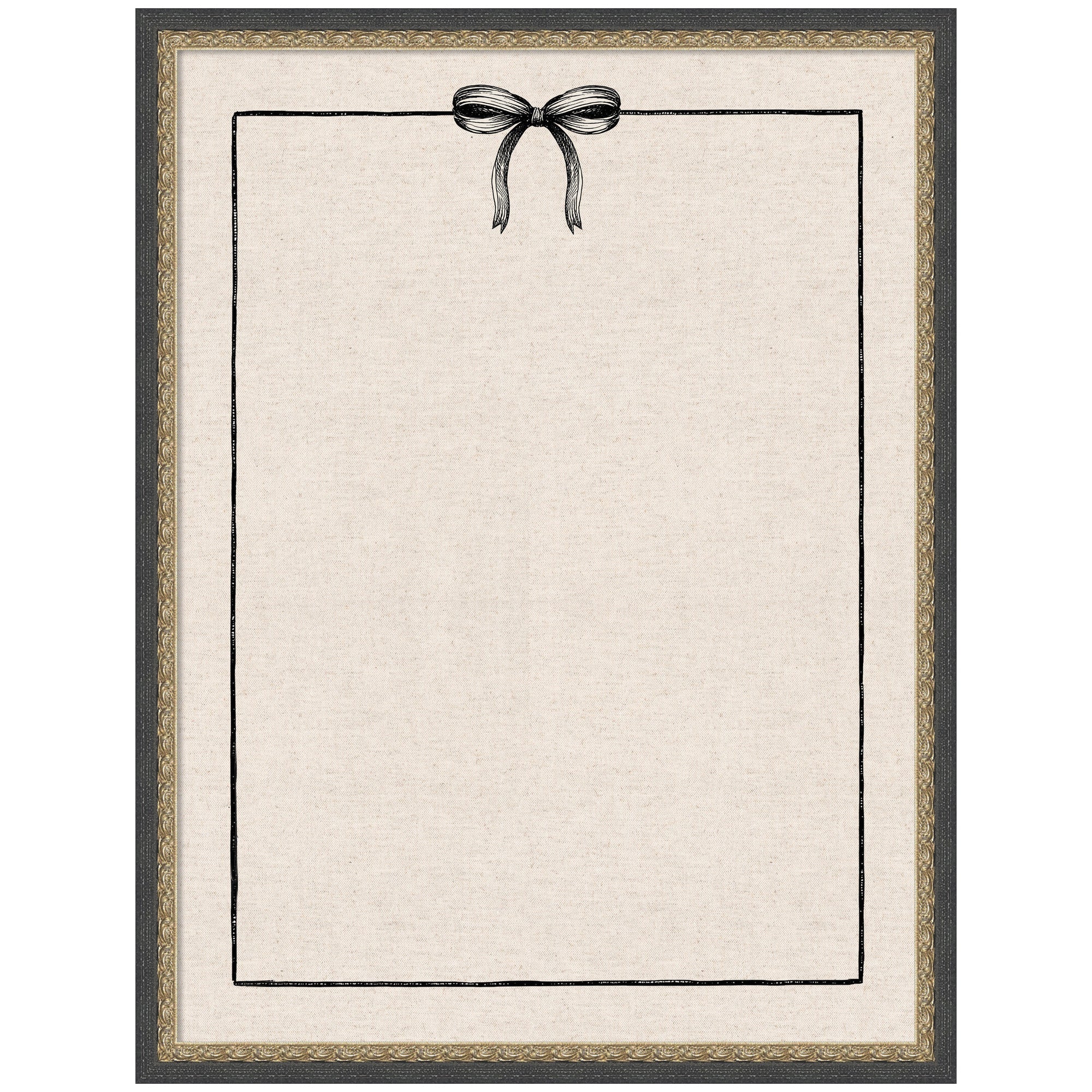 Framed Fabric Pinboard Linen Coquette Black Bow Frame Wall Organization - Image 53