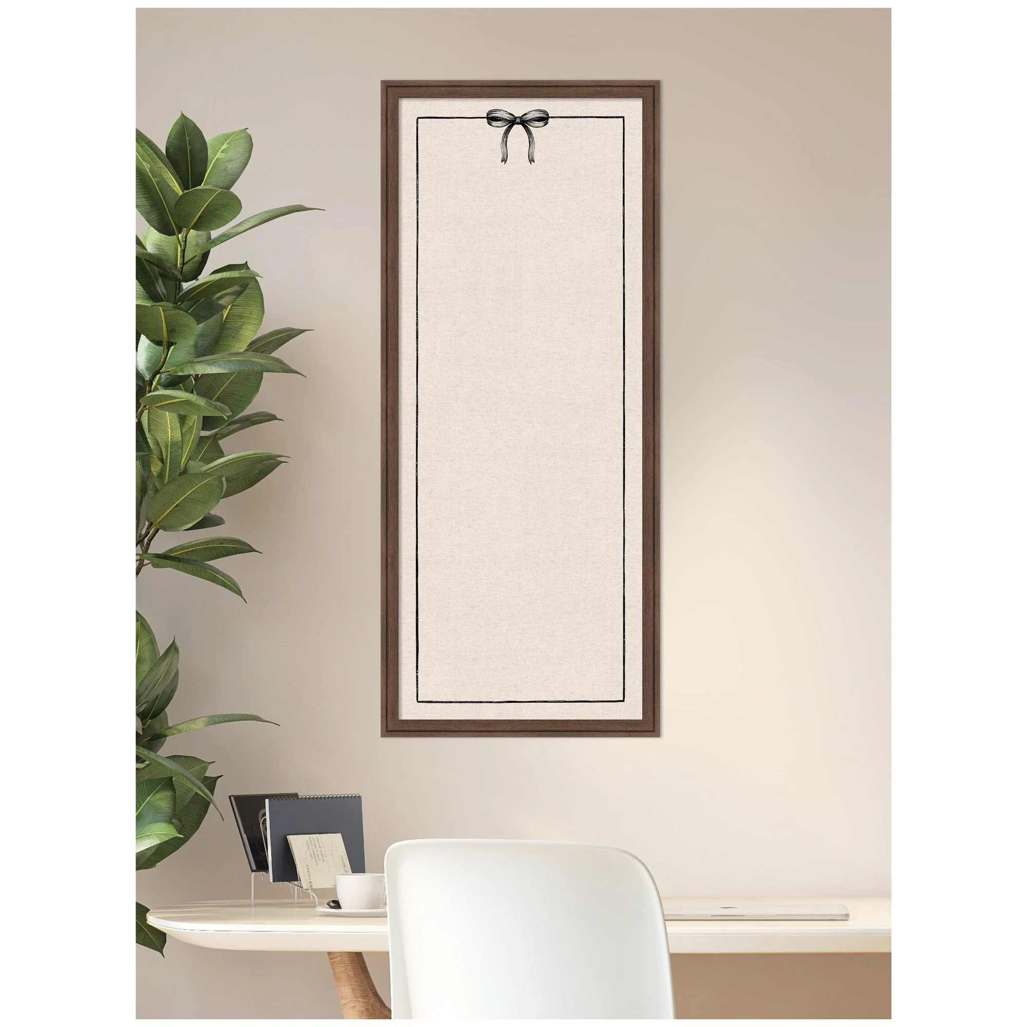 Framed Fabric Pinboard Linen Coquette Black Bow Frame Wall Organization - Image 59
