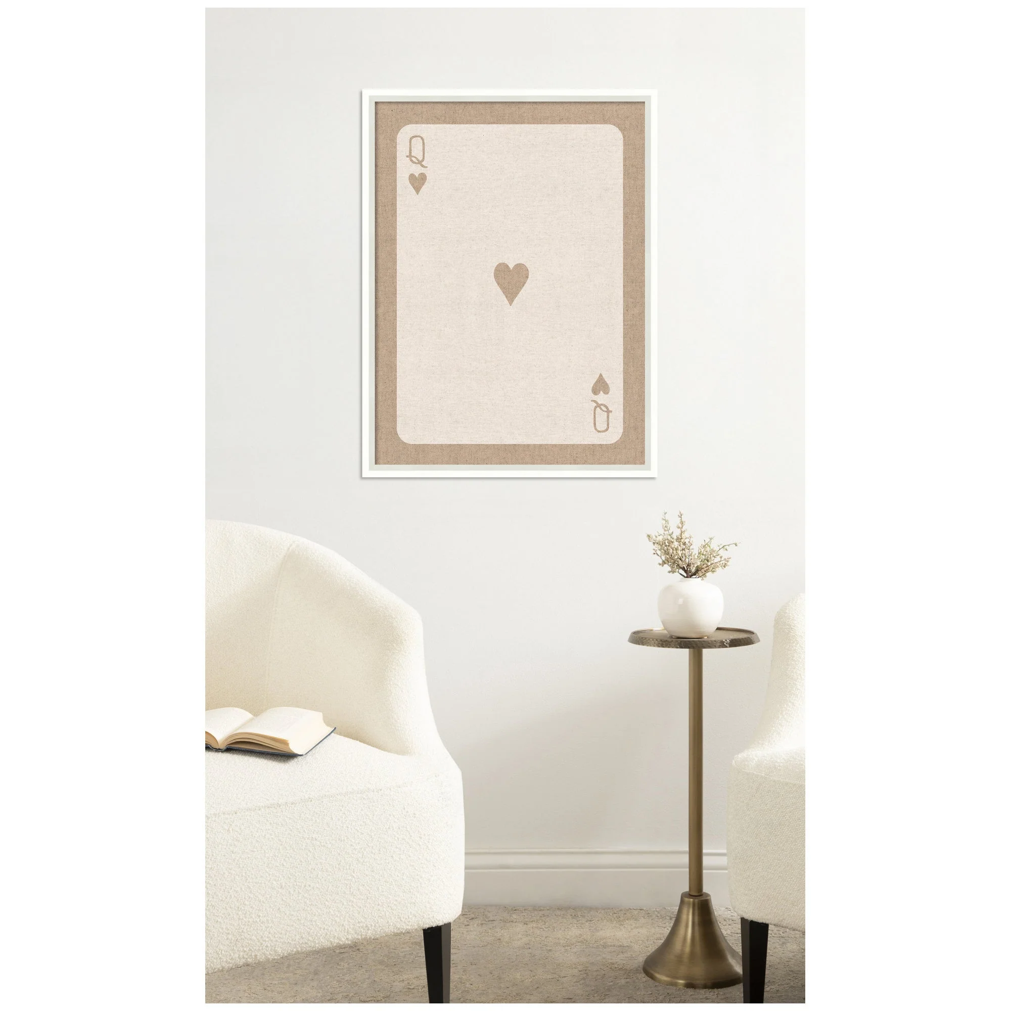 Framed Fabric Pinboard Queen of Hearts Linen Texture Wall Organization - Image 7