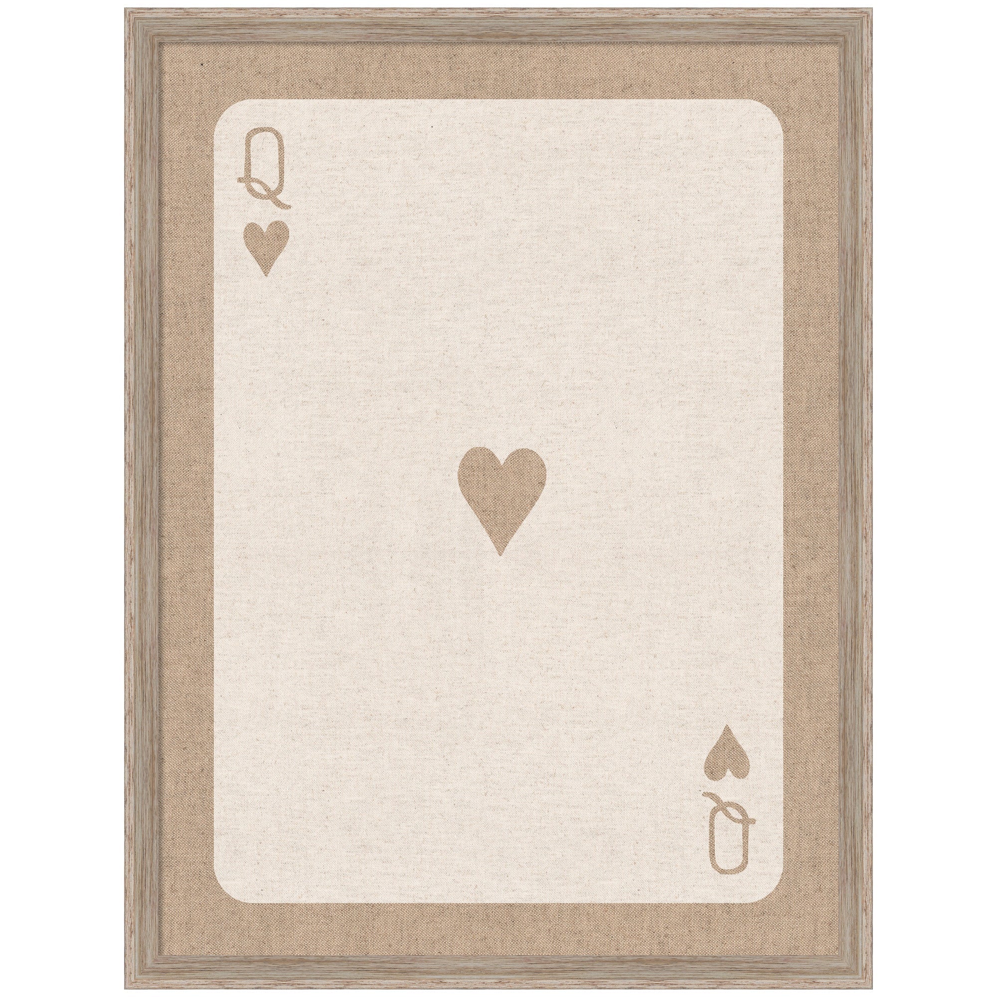Framed Fabric Pinboard Queen of Hearts Linen Texture Wall Organization - Image 8